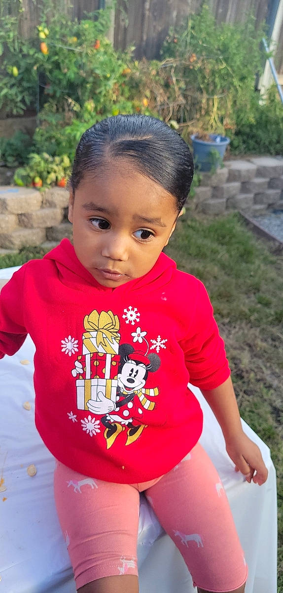 Zaylah joined the competition — help win amazing prizes! baby_toddler_clothing, child, chin, cool, facial_expression, fun, grass, hair, hairstyle, happy, head, leisure, lip, neck, person, plant, skin, sleeve, t_shirt, toddler