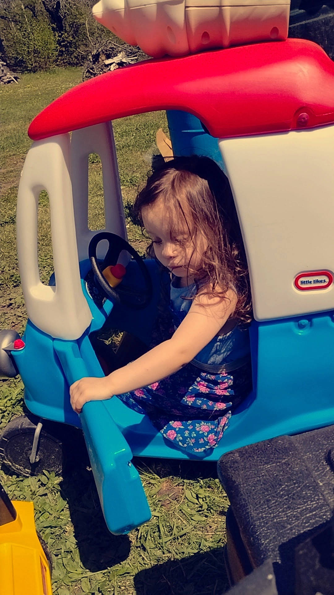 Harper joined the competition — help win amazing prizes! auto_part, automotive_design, automotive_exterior, azure, baby_toddler_clothing, bumper, child, city, electric_blue, fender, fun, grass, leisure, motor_vehicle, person, plant, play, product, recreation, toddler