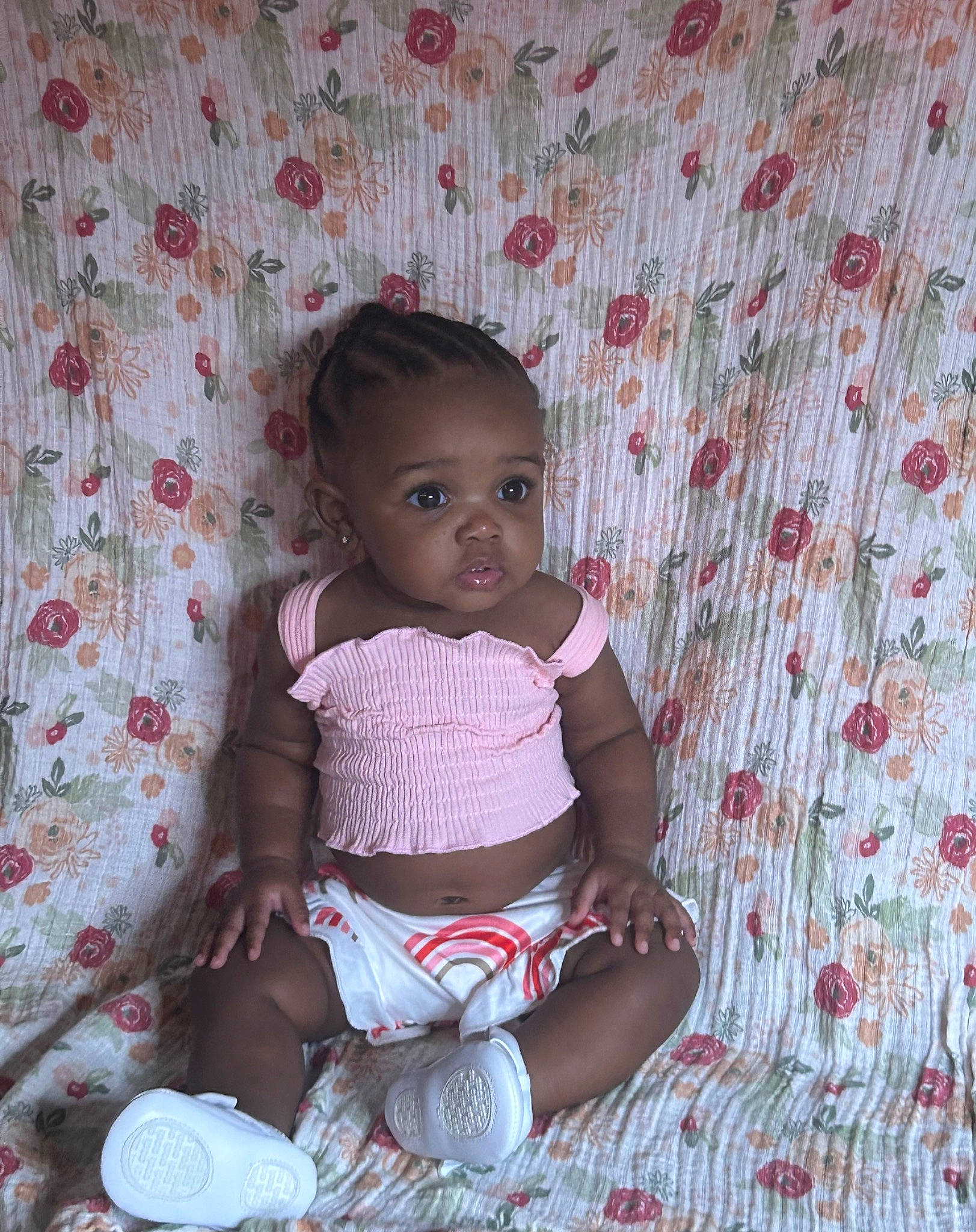 Alaya is registered to the contest to win money with this photo: baby, baby_products, baby_toddler_clothing, baby_toys, child, comfort, doll, linens, magenta, pattern, person, pink, play, sitting, skin, sleeve, sock, textile, toddler, wood