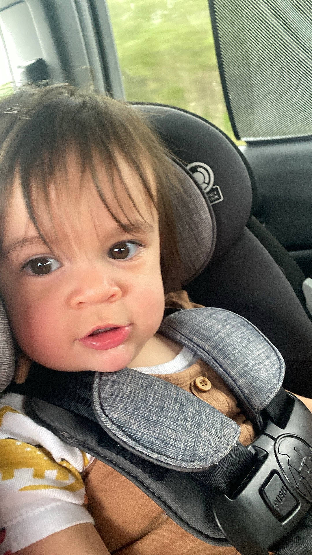 Jade joined the competition — help win amazing prizes! auto_part, automotive_design, baby_carriage, baby_in_car_seat, car, car_seat, car_seat_cover, child, comfort, eyelash, family_car, head_restraint, luxury_vehicle, motor_vehicle, person, personal_luxury_car, plant, steering_part, steering_wheel, toddler