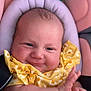 Chayanna joined the competition — help win amazing prizes! baby, infant, smile, yellow_clothing, car_seat, pink, cute, child, face, hand, happy, portrait, wearing, seat_belt, plush, comfort, young, skin, expression, sitting