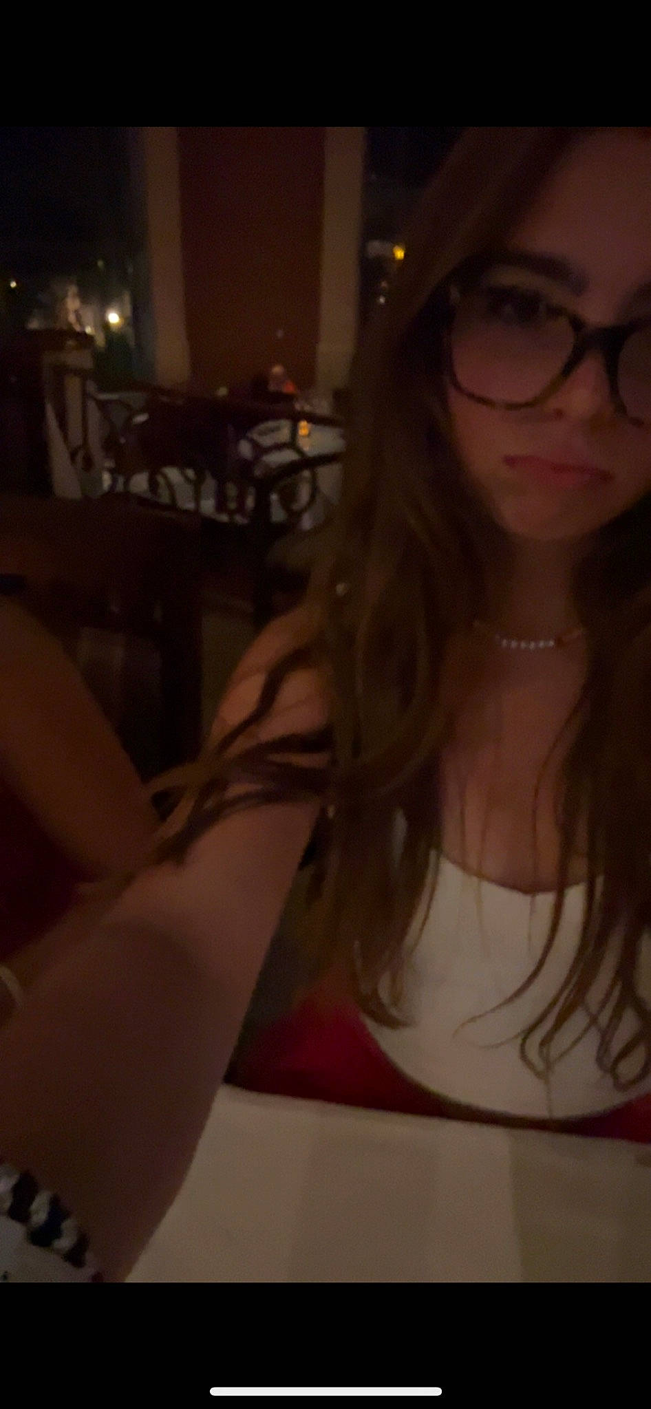 Lila is registered to the contest to win money with this photo: black_hair, cool, ear, eyebrow, eyelash, eyewear, flash_photography, forehead, fun, gesture, hairstyle, jaw, layered_hair, lip, long_hair, mouth, neck, person, shoulder, sleeve