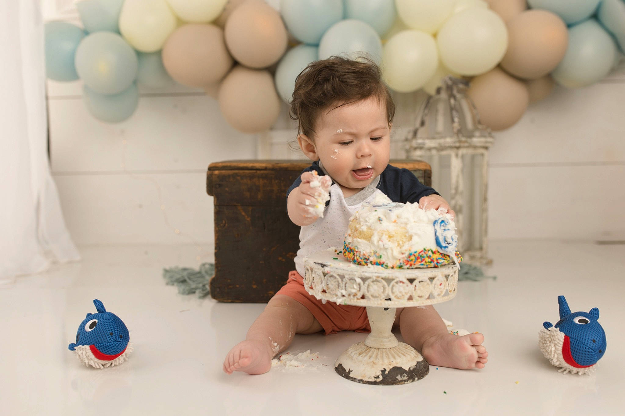 Aron joined the competition — help win amazing prizes! baby, baby_products, baby_toddler_clothing, balloon, birthday, blue, child, dress, event, fun, happy, party, party_supply, person, play, product, room, sitting, sweetness, toddler