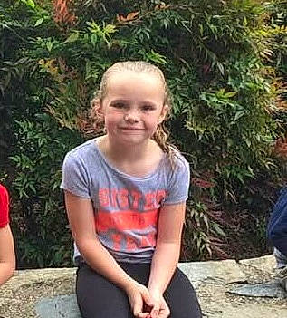 Alexis joined the competition — help win amazing prizes! beauty, child, fun, garden, grass, happy, joy, leisure, people, people_in_nature, person, plant, recreation, sitting, sleeve, smile, soil, summer, t_shirt, thigh