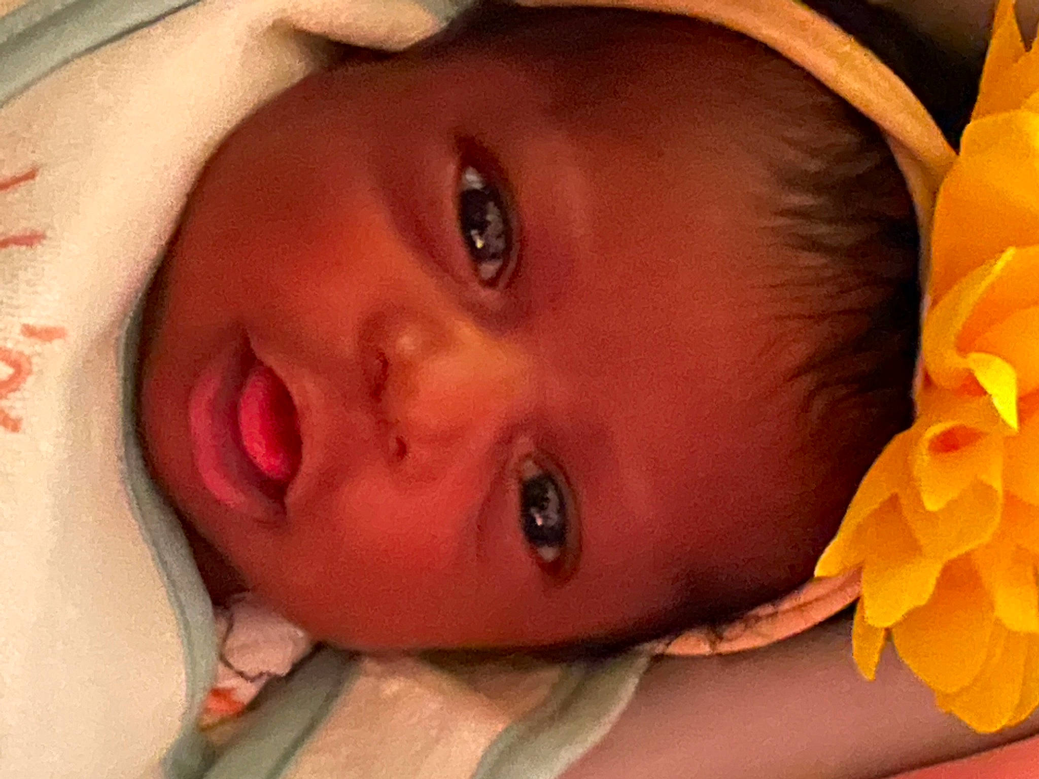 Hensley is registered to the contest to win money with this photo: cheek, child, chin, eye, eyebrow, eyelash, facial_expression, forehead, hair, happy, headgear, human, human_body, iris, lip, mouth, nose, organ, person, skin