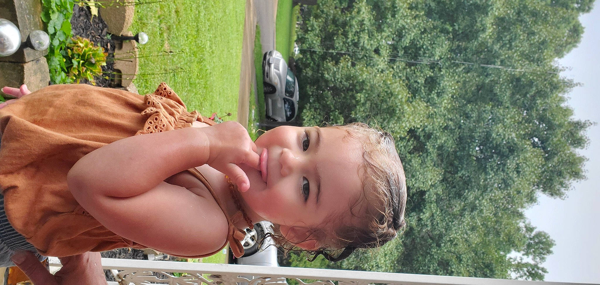 Isabella joined the competition — help win amazing prizes! abdomen, barechested, chest, child, fun, grass, happy, human_leg, joy, landscape, leisure, people_in_nature, person, plant, recreation, smile, swimwear, toddler, tree, vacation