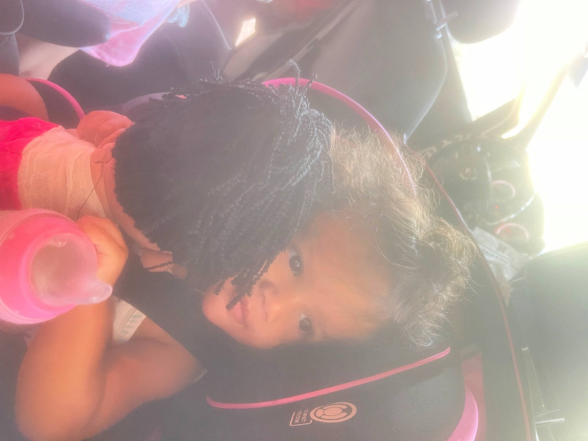 Annalia joined the competition — help win amazing prizes! audio_equipment, black_hair, chest, child, event, eyewear, finger, flash_photography, fun, happy, leisure, long_hair, magenta, mouth, party, person, pink, room, selfie, toddler