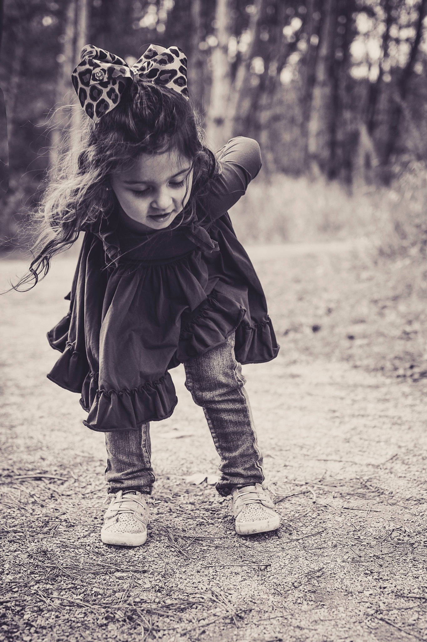 Addalyn joined the competition — help win amazing prizes! beauty, black_and_white, child, child_model, eye, joint, leaf, monochrome, monochrome_photography, outerwear, people, people_in_nature, person, photograph, photography, play, smile, snapshot, standing, toddler
