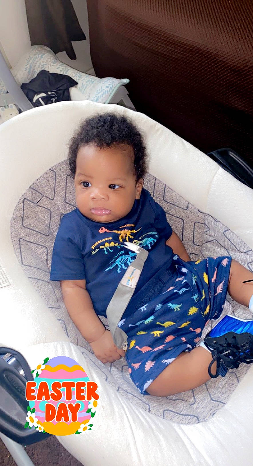 Deandre is registered to the contest to win money with this photo: automotive_design, baby, baby_toddler_clothing, car_seat, child, comfort, cool, electric_blue, fun, hairstyle, happy, lap, leisure, person, play, sitting, skin, t_shirt, thigh, toddler