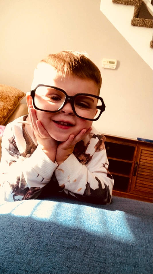 Joseph joined the competition — help win amazing prizes! blond, comfort, cool, eye, eyebrow, eyewear, face, flooring, fun, gesture, glasses, happy, mouth, person, personal_protective_equipment, selfie, sleeve, smile, tableware, thumb