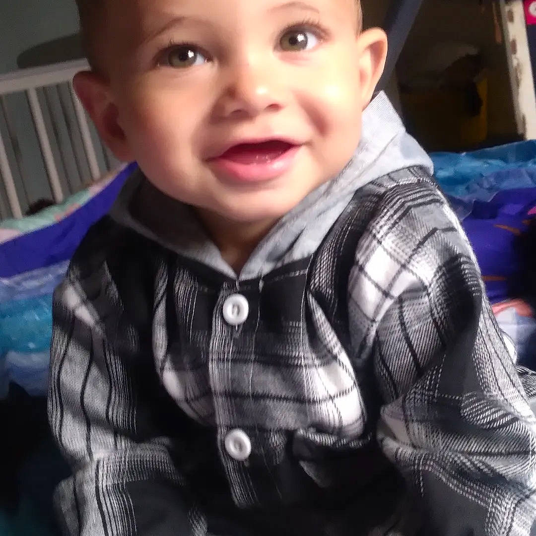 Elias is registered to the contest to win money with this photo: baby, baby_toddler_clothing, cheek, child, clothing, cool, electric_blue, fun, happy, headwear, iris, jacket, joy, lip, nose, outerwear, pattern, person, sleeve, smile