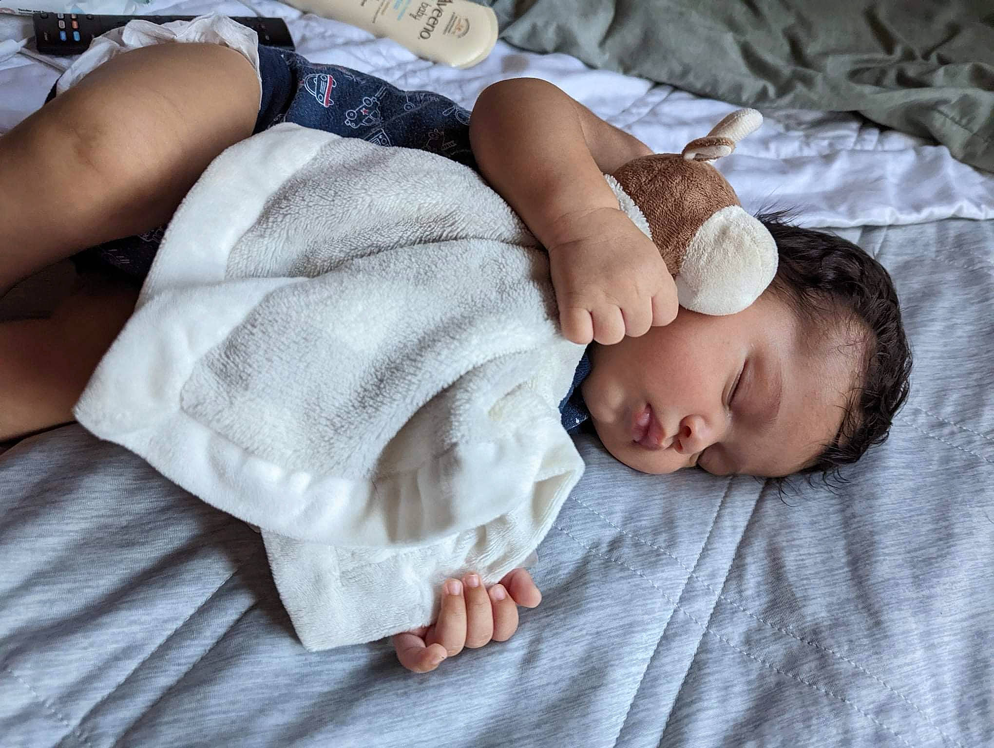 Ymir joined the competition — help win amazing prizes! baby, baby_sleeping, baby_toddler_clothing, bedding, bedtime, child, comfort, elbow, head, human_leg, linens, nap, pattern, person, room, skin, sleeve, thigh, toddler, tree