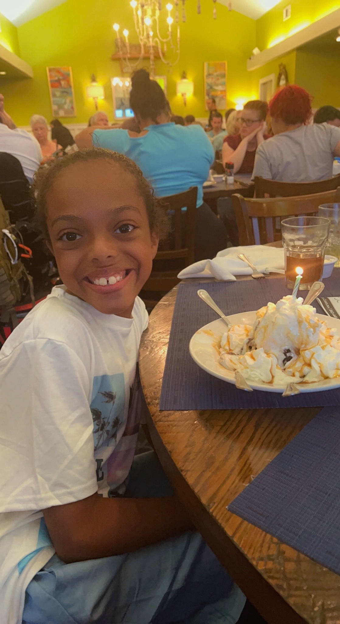 Amar is registered to the contest to win money with this photo: blurred, candle, chair, cuisine, dish, event, face, food, furniture, happy, head, leisure, party, person, plate, recreation, smile, t_shirt, table, tableware