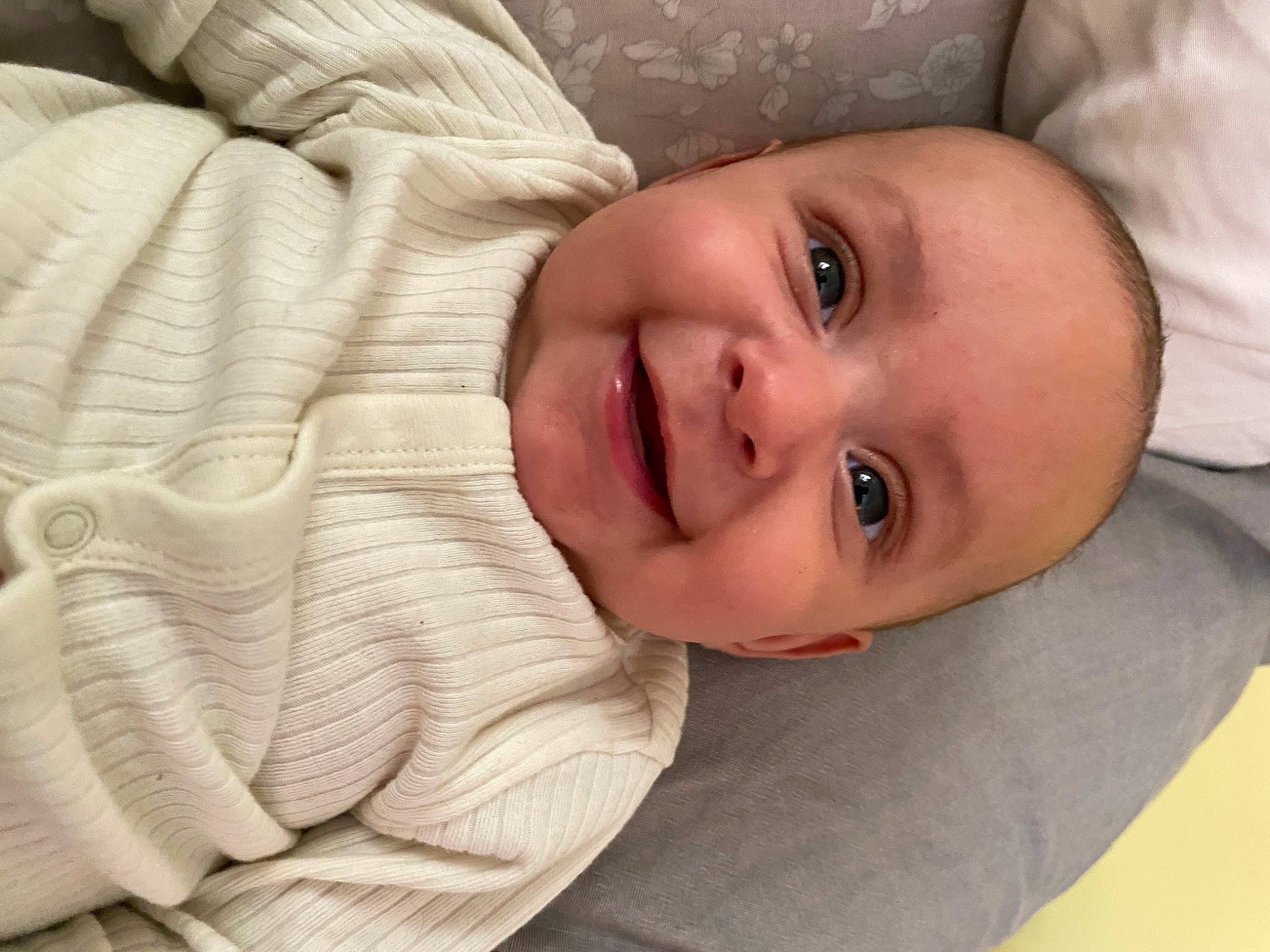 Owen joined the competition — help win amazing prizes! baby, baby_toddler_clothing, cheek, child, chin, close_up, comfort, eyebrow, eyelash, face, happy, human_body, iris, joy, lip, mouth, nose, person, skin, sleeve