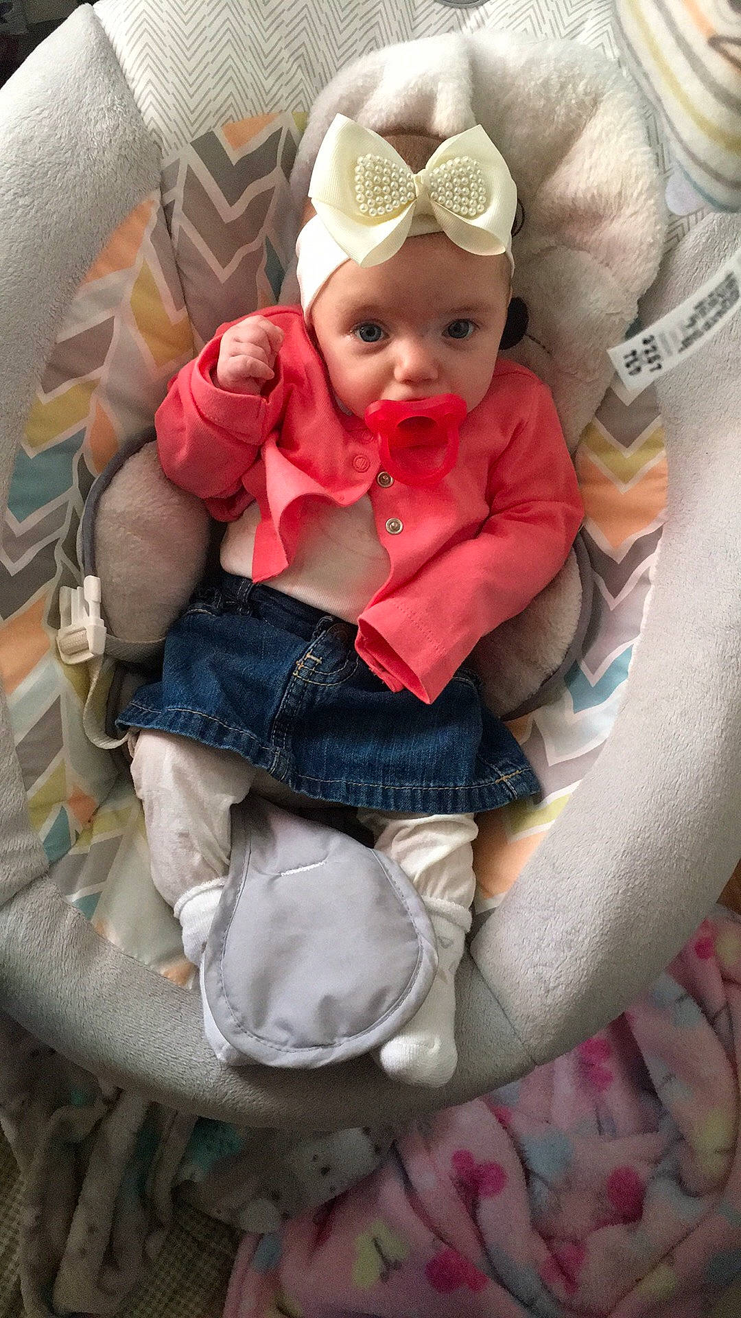 Ellie is registered to the contest to win money with this photo: baby, baby_products, child, person, toddler