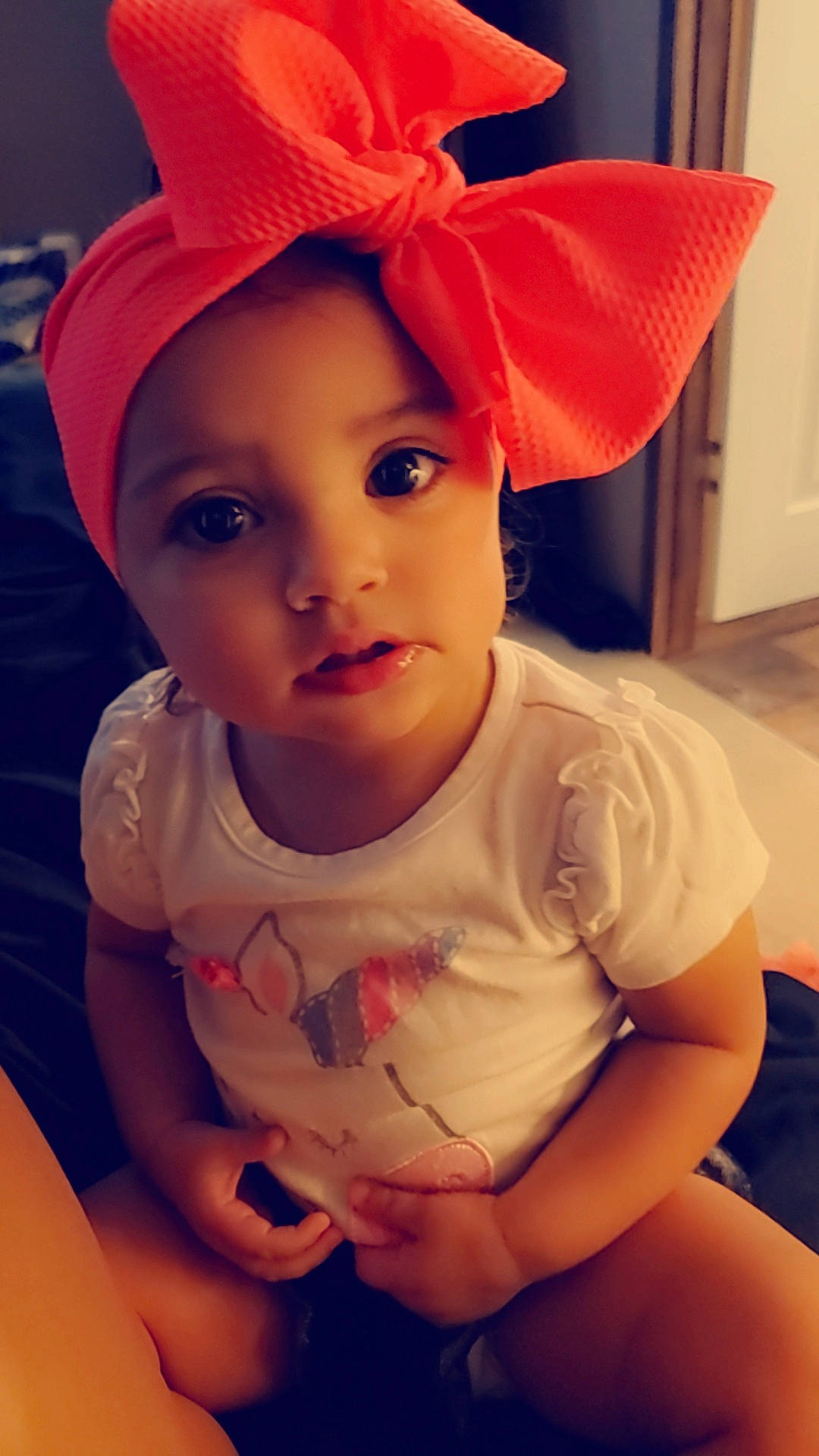 Amyah is registered to the contest to win money with this photo: baby, cheek, child, ear, face, fashion_accessory, hat, head, headgear, lip, nose, person, skin, smile, sun_hat, toddler
