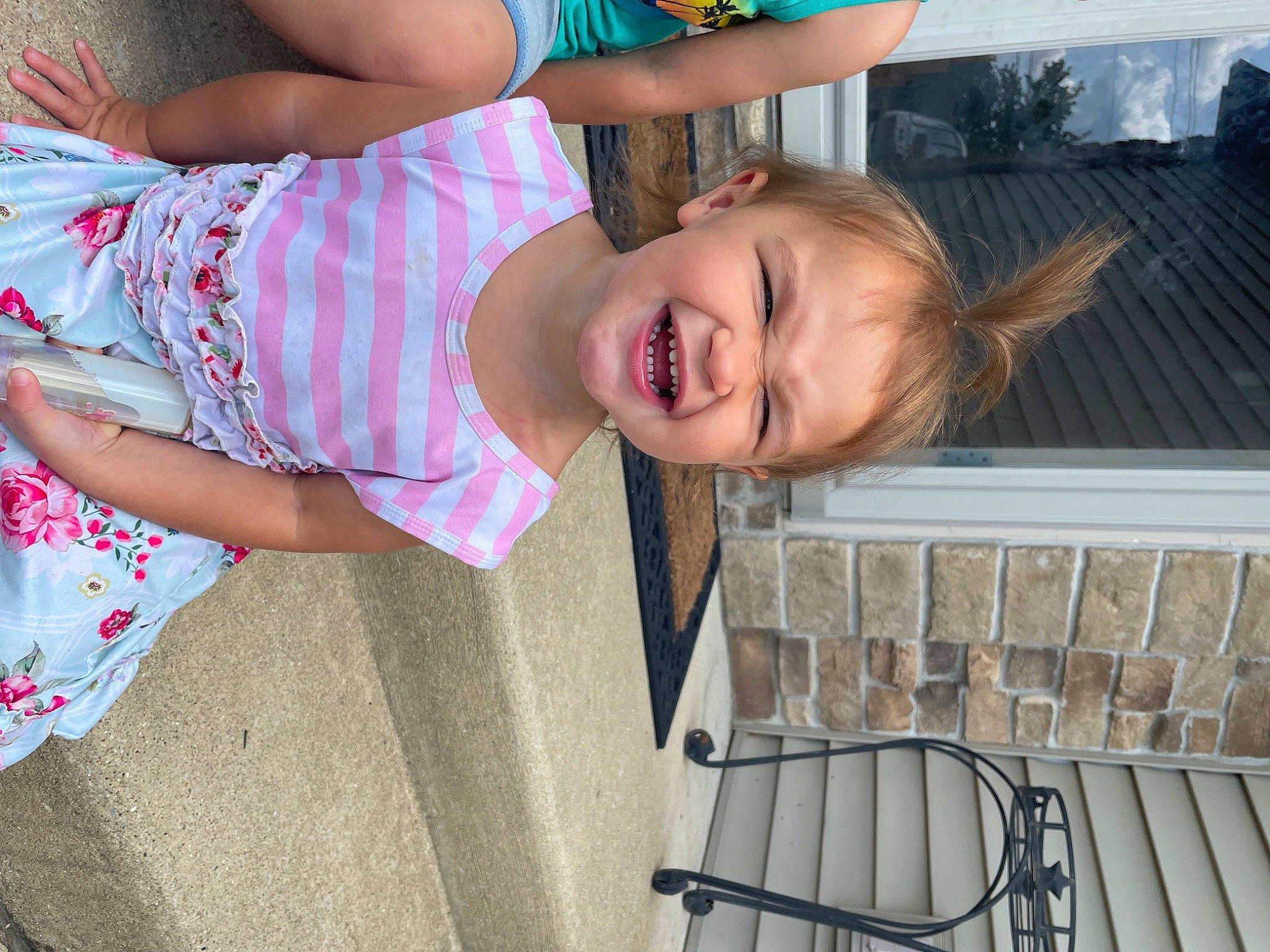 Rosalie joined the competition — help win amazing prizes! baby, baby_toddler_clothing, child, fun, happy, hat, head, leisure, mouth, pattern, person, play, recreation, shorts, smile, t_shirt, toddler, tree, vacation, water