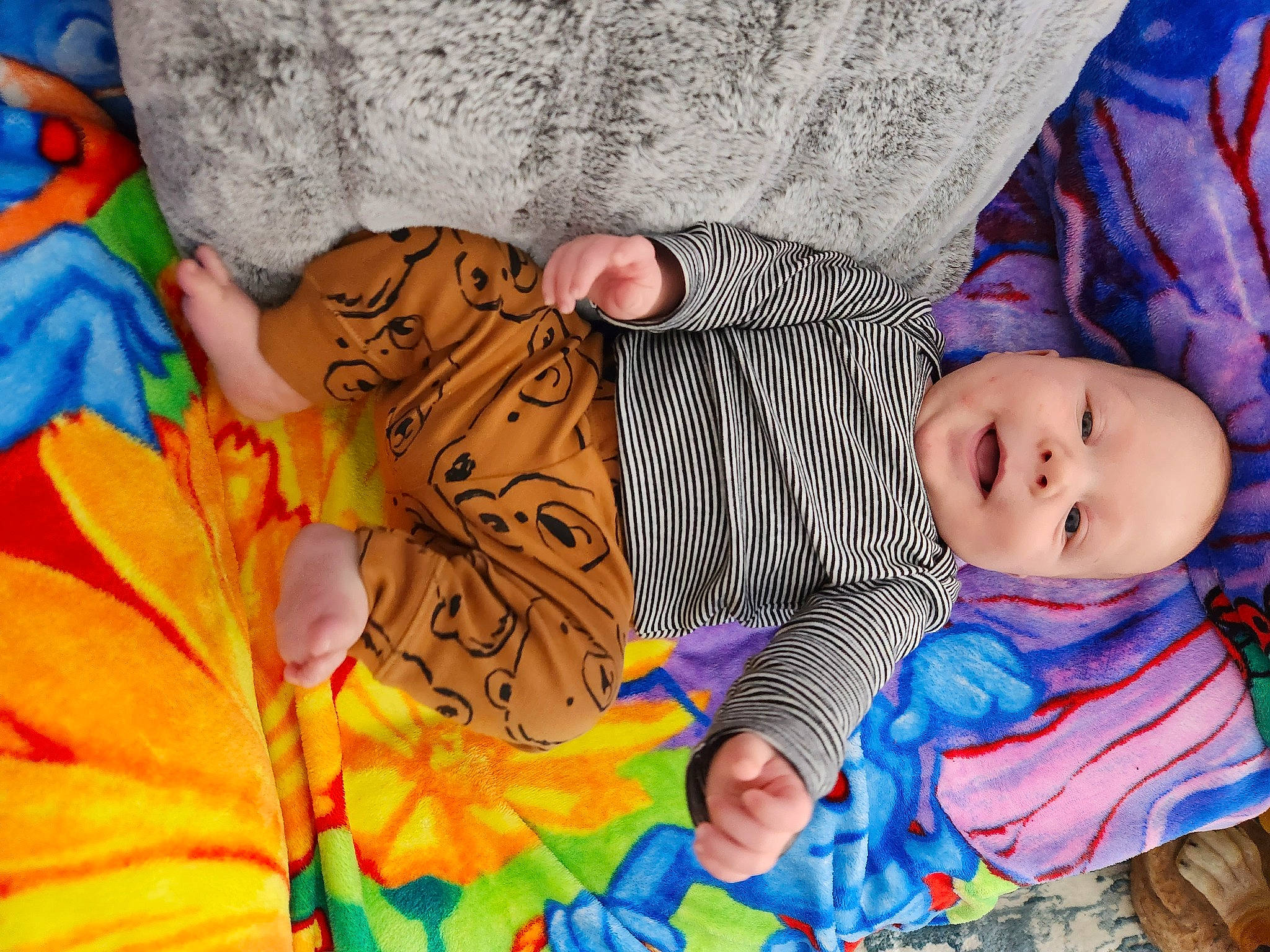 Zayden joined the competition — help win amazing prizes! arm, art, baby, baby_toddler_clothing, beauty, blue, child, leaf, linens, orange, pattern, people, person, petal, photograph, product, purple, snapshot, textile, toddler