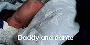 Dante is registered to the contest to win money with this photo: arm, baby, child, fur, glove, hand, leg, textile