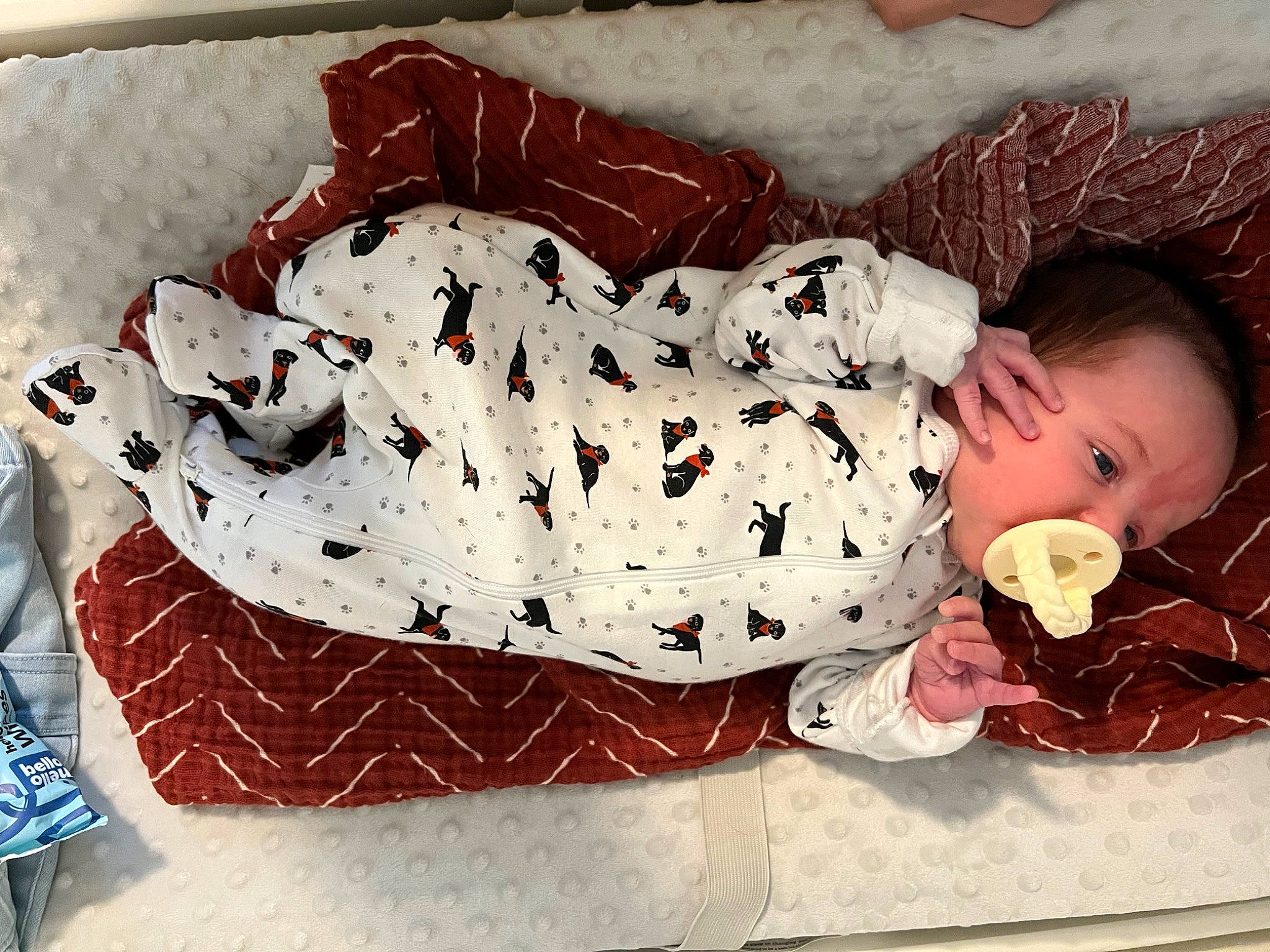 Sophie joined the competition — help win amazing prizes! baby, baby_products, baby_safety, baby_sleeping, baby_toddler_clothing, bedding, bedtime, carmine, child, comfort, linens, nap, pattern, person, room, sitting, sleep, sleeve, toddler