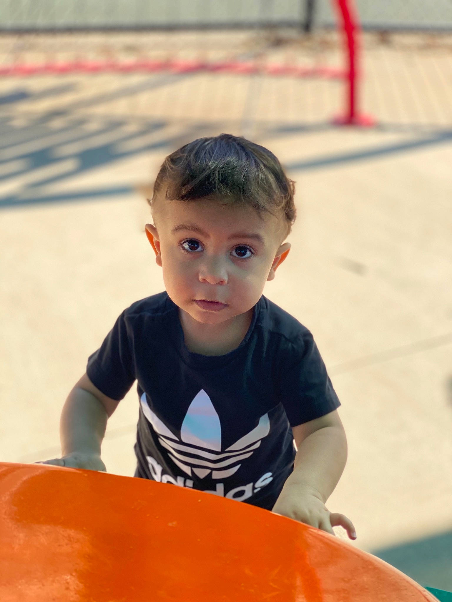 Darius joined the competition — help win amazing prizes! baby, chair, child, competition_event, face, flooring, fun, happy, leisure, person, play, recreation, sitting, sleeve, standing, t_shirt, toddler, vacation, wood