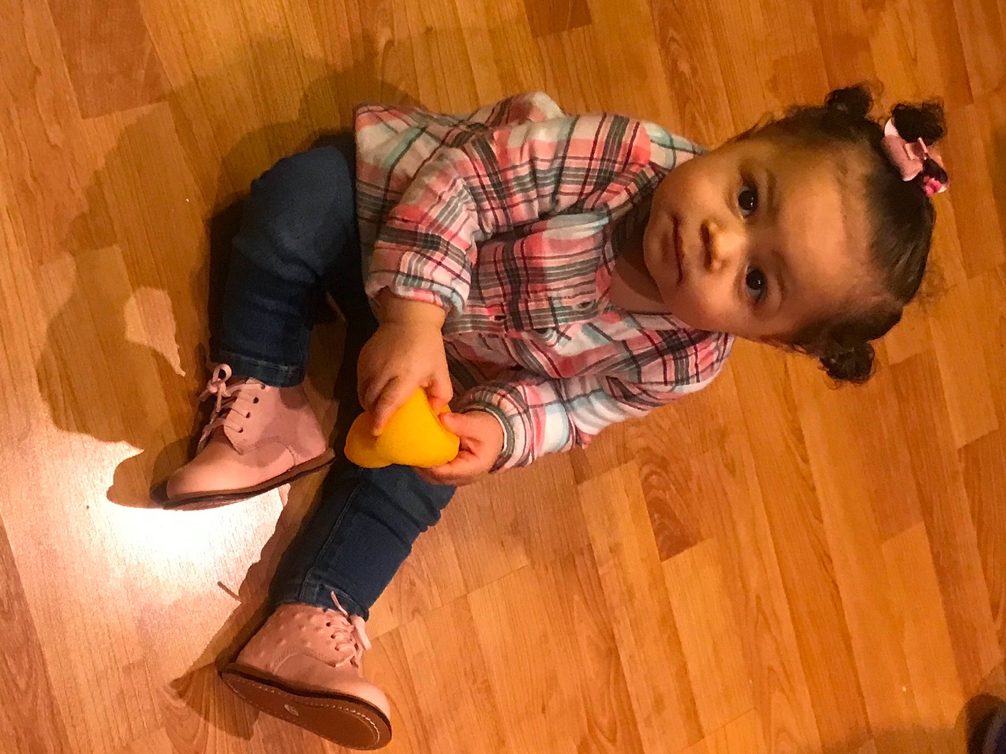 Maci is registered to the contest to win money with this photo: baby, baby_toddler_clothing, comfort, flash_photography, floor, flooring, foot, fun, hardwood, human_body, human_leg, joint, knee, laminate_flooring, leg, person, skin, thigh, toddler, wood