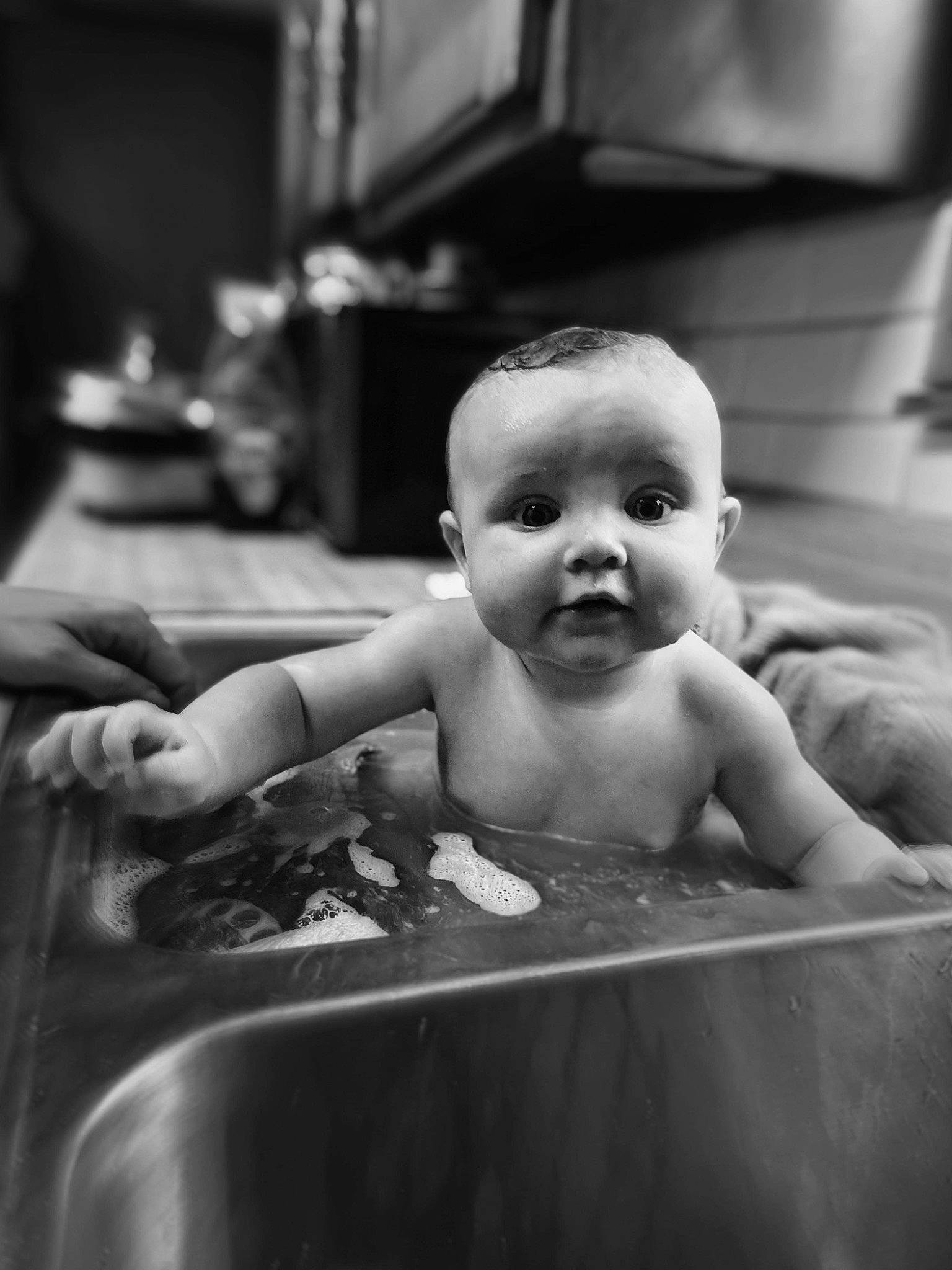 Lucas joined the competition — help win amazing prizes! baby, bathing, bathtub, cheek, child, chin, close_up, eye, eyebrow, face, flash_photography, fun, happy, head, human, iris, monochrome, monochrome_photography, person, skin