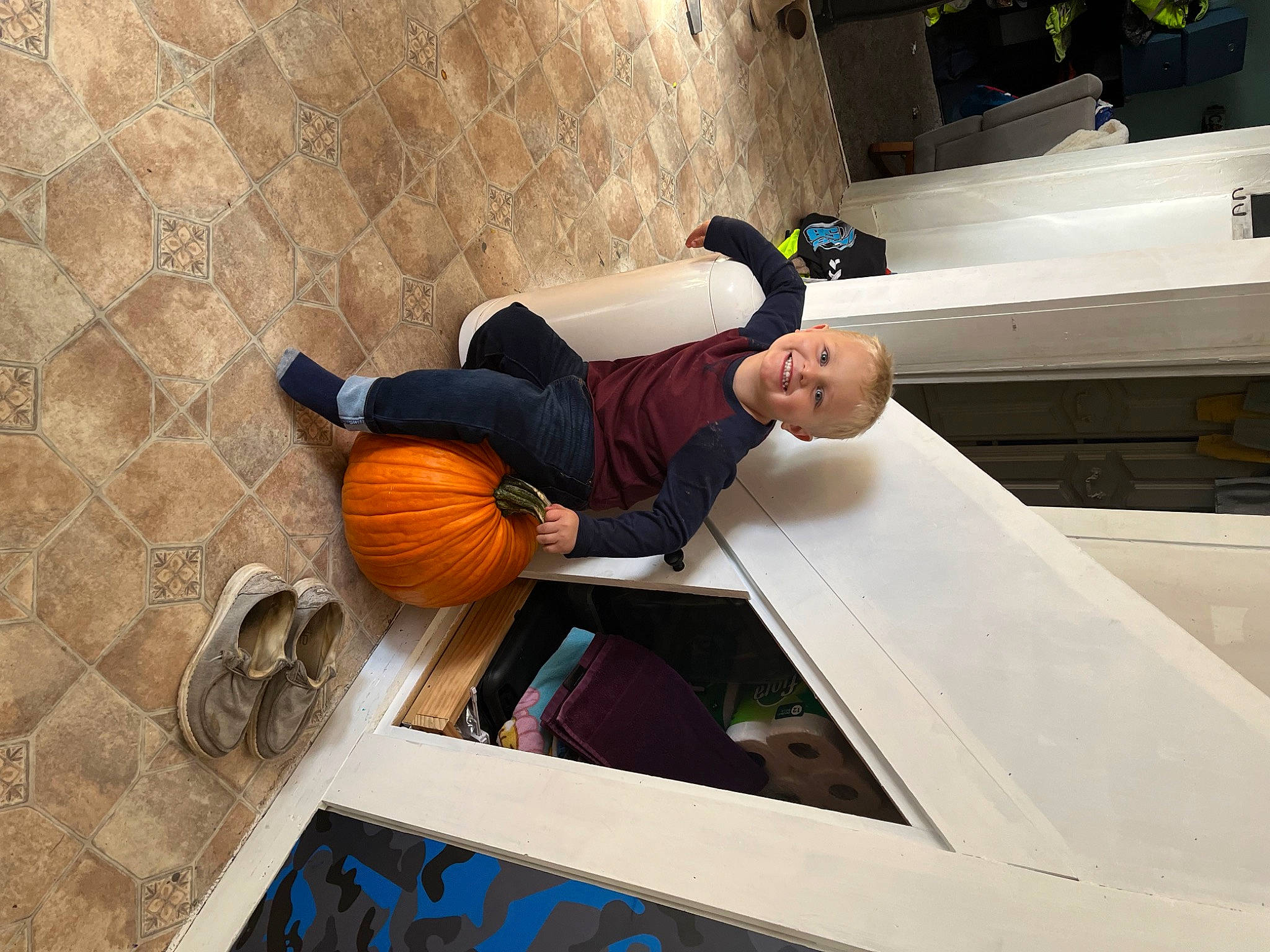 Jaydyn joined the competition — help win amazing prizes! automotive_exterior, concrete, hat, joy, person, plant, suit, sun_hat, wood