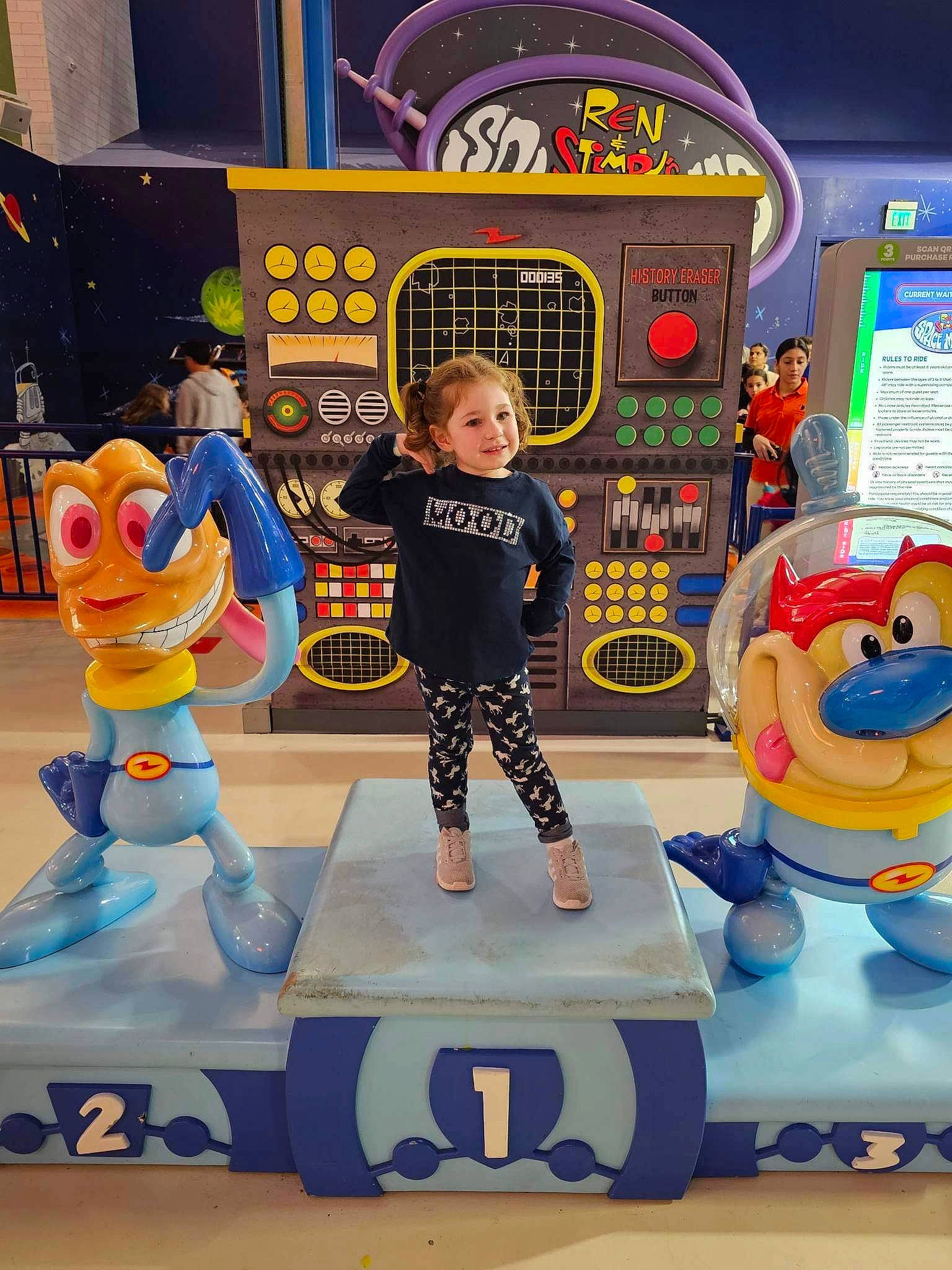 Isabella joined the competition — help win amazing prizes! animation, child, competition_event, electronic_device, fiction, fictional_character, fun, games, joy, leisure, logo, person, play, recreation, room, smile, stage_equipment, t_shirt, technology, toddler