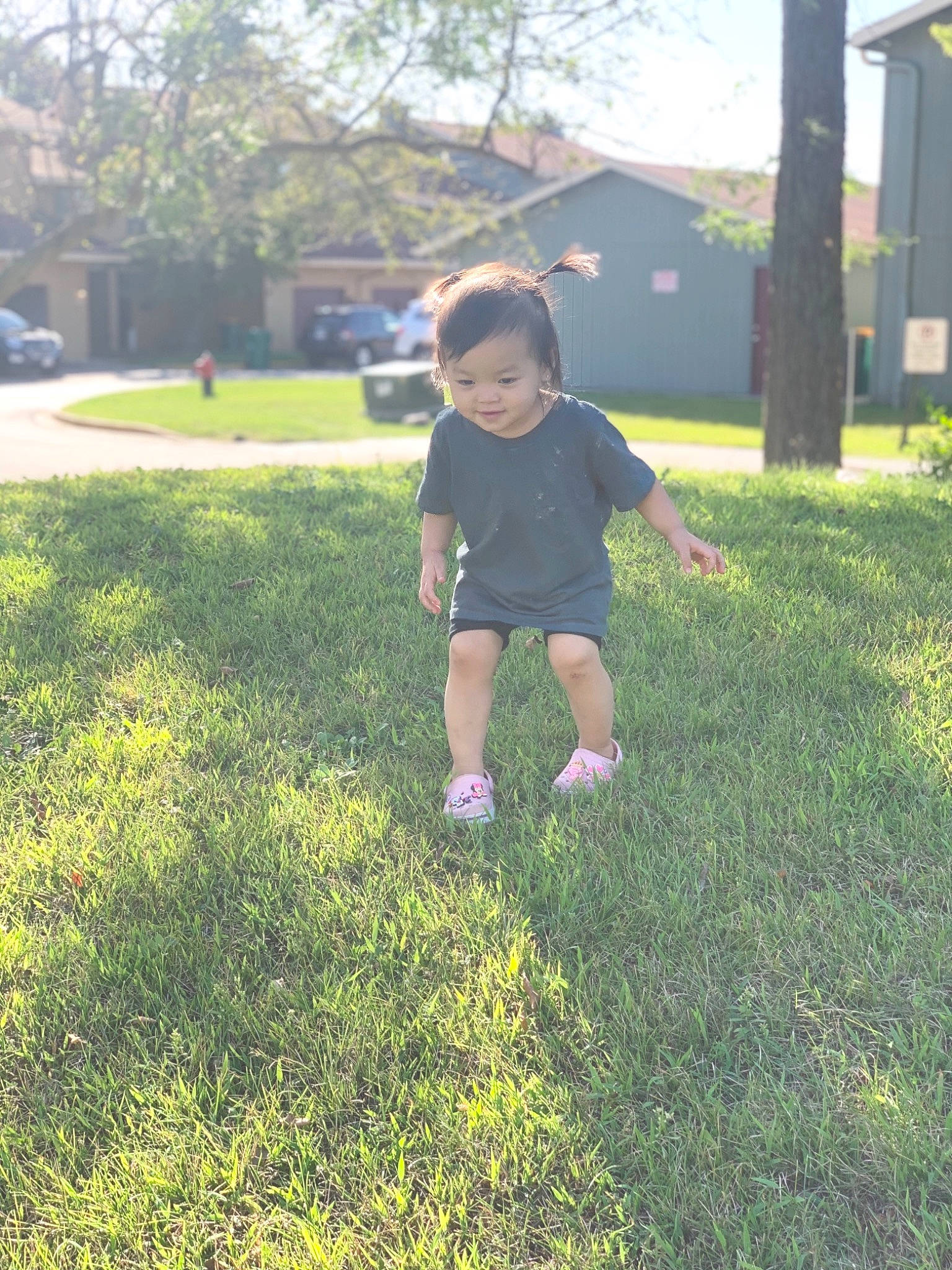 Kassidy is registered to the contest to win money with this photo: baby_toddler_clothing, child, grass, joy, lawn, person, toddler, yard
