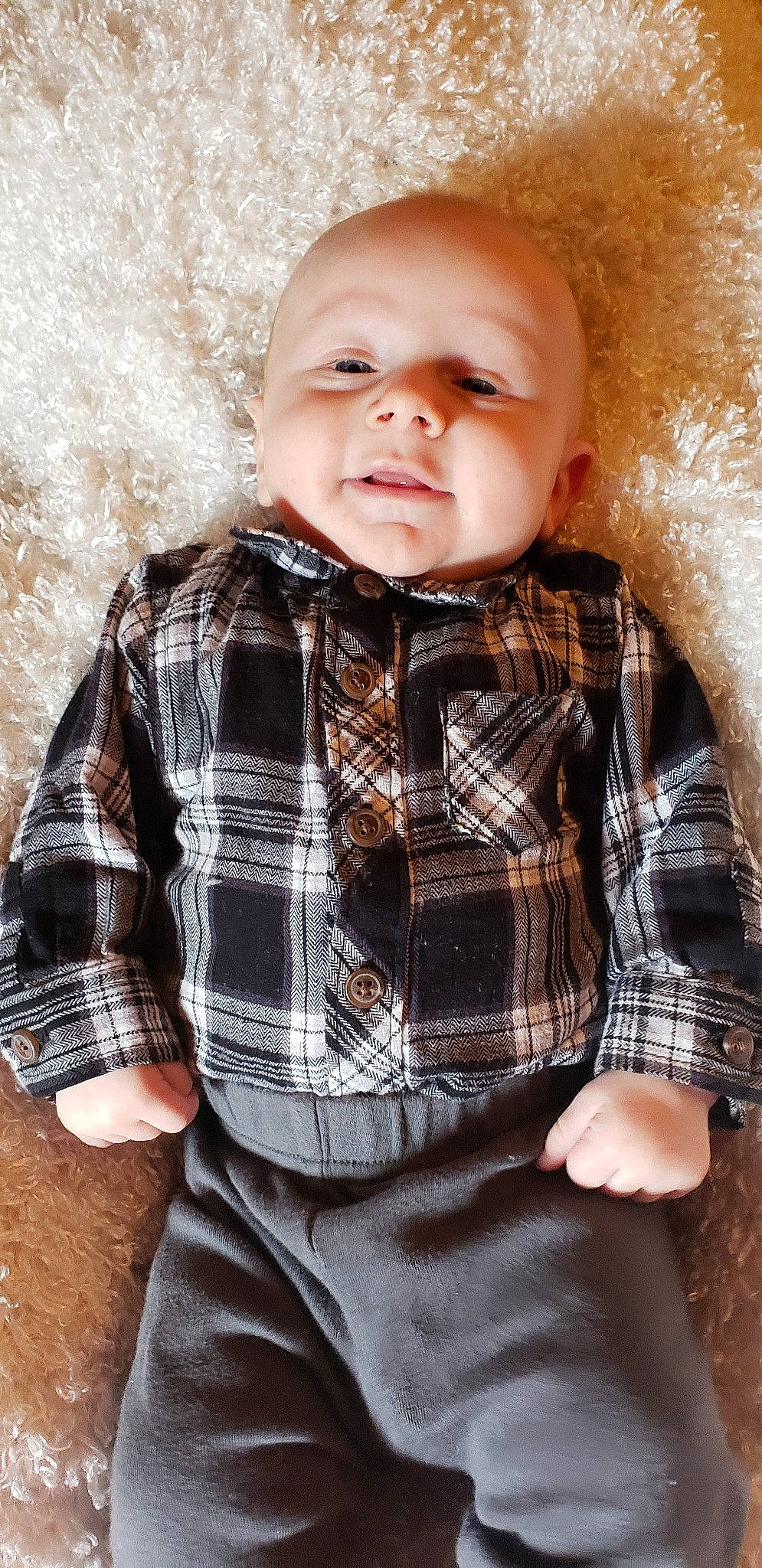Lucius joined the competition — help win amazing prizes! baby, cheek, child, child_model, cool, design, face, jacket, male, outerwear, pattern, person, photography, plaid, portrait, portrait_photography, skin, smile, tartan, textile