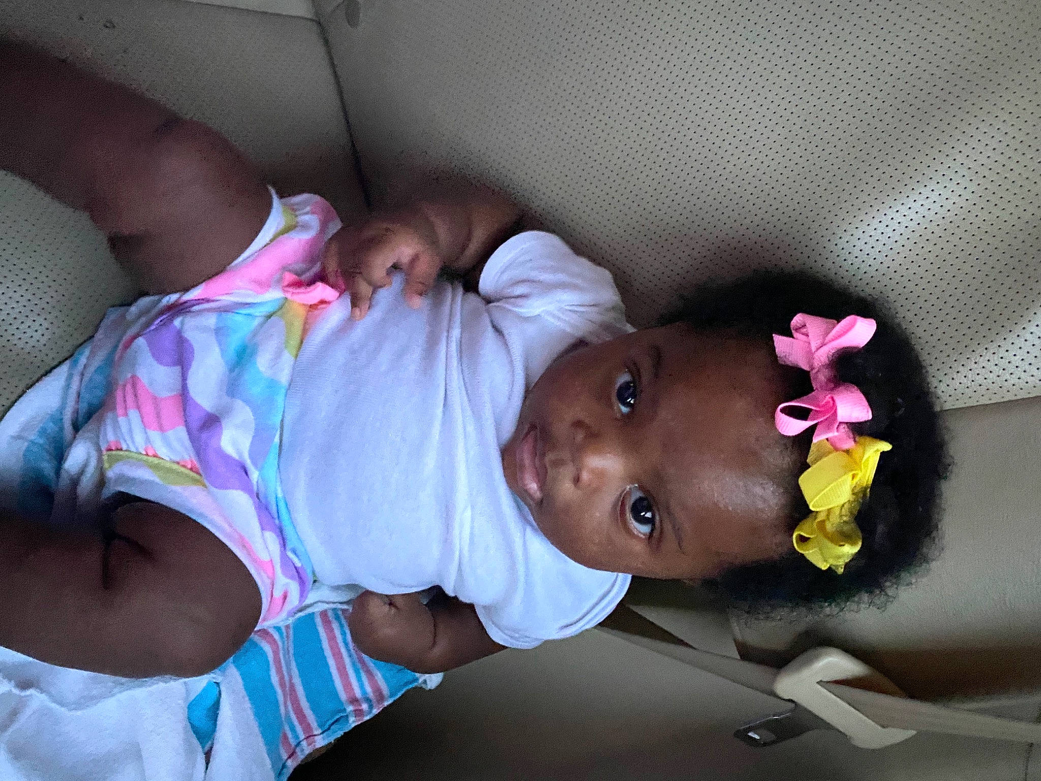 Chariah is registered to the contest to win money with this photo: baby, baby_products, baby_toddler_clothing, cheek, child, comfort, finger, fun, happy, iris, lip, mouth, neck, nose, person, pink, product, skin, smile, thigh