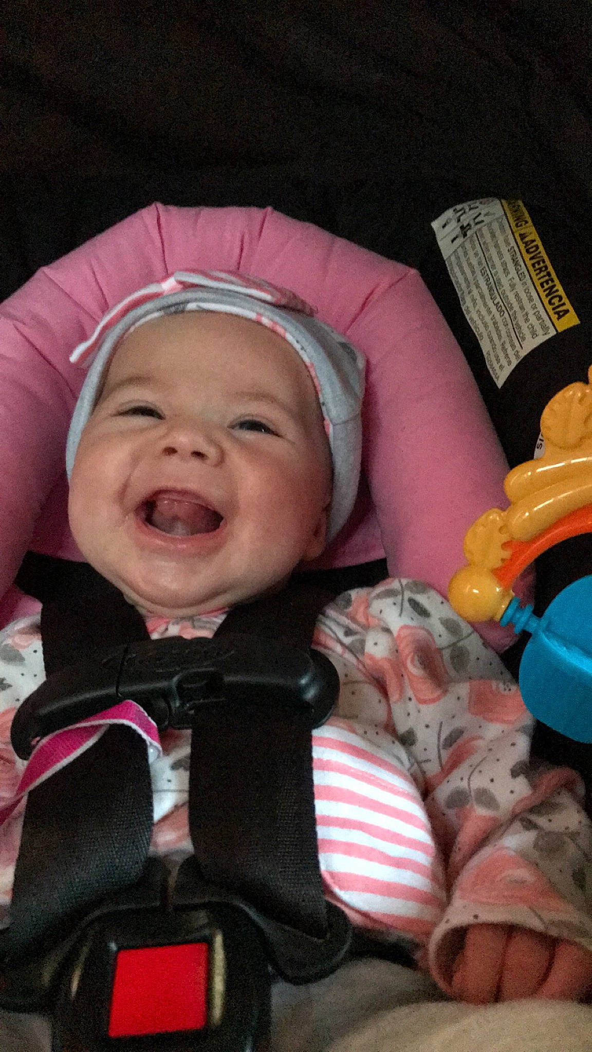 Atlanta joined the competition — help win amazing prizes! baby, baby_carriage, baby_in_car_seat, baby_products, cheek, child, headwear, person, pink, product, smile, toddler