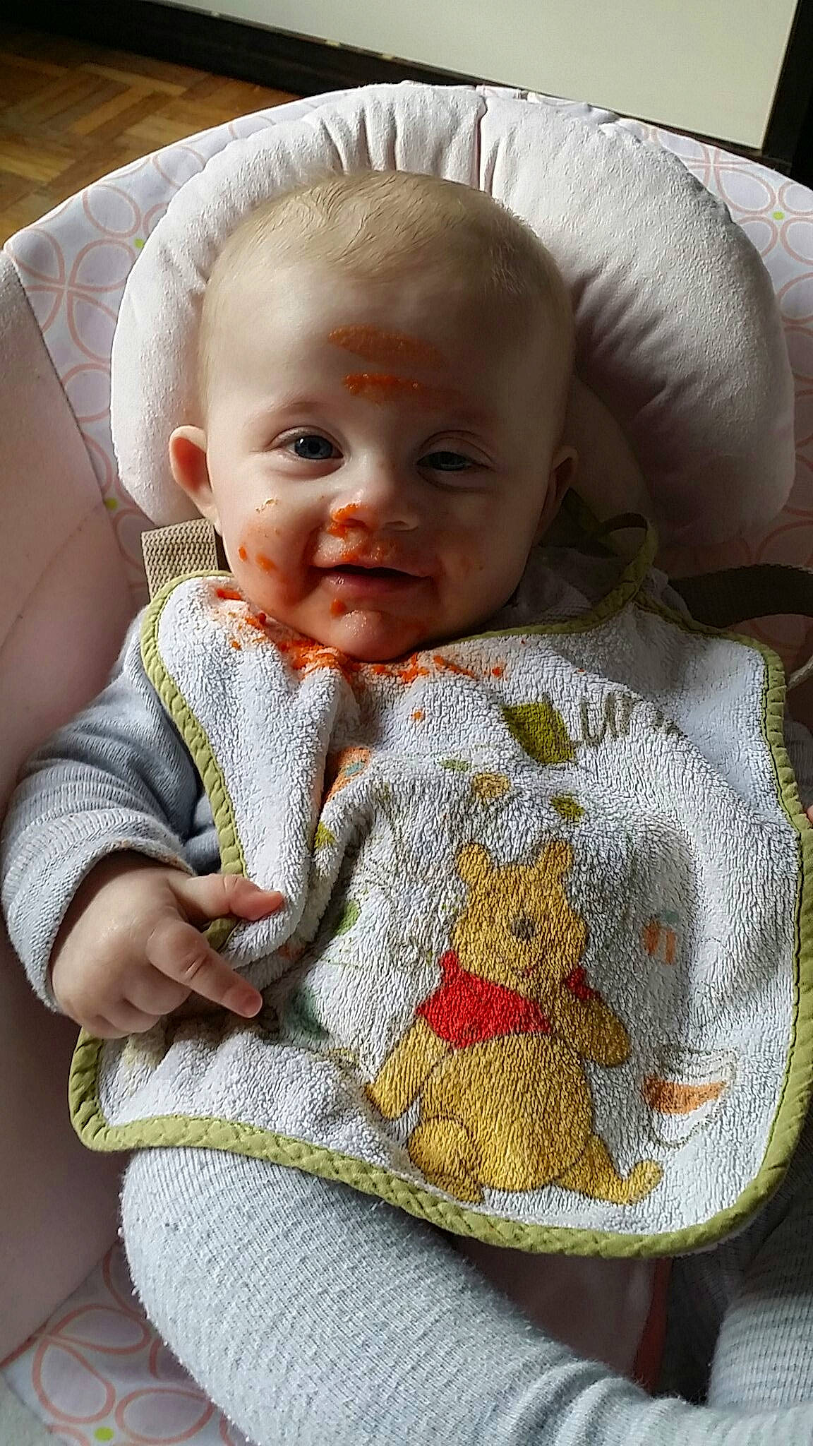 Chloe participe au concours pour gagner de l'argent avec cette photo : baby_products, child, eye, infant, knitting, person, product, sitting, skin, textile, toddler, wool