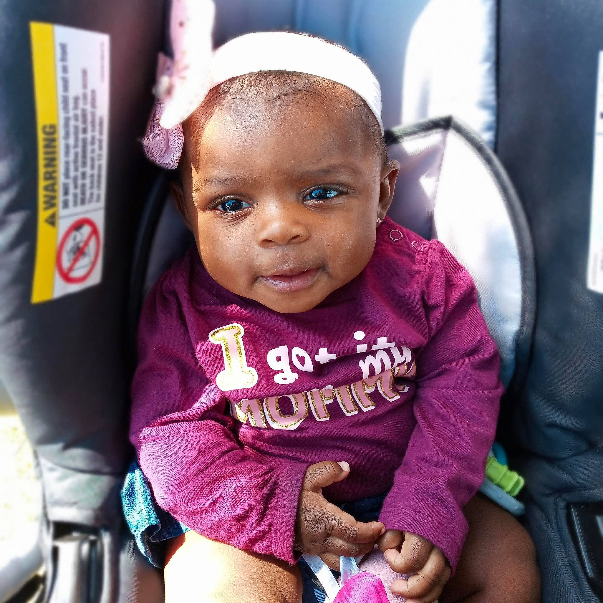 Aaliyah joined the competition — help win amazing prizes! baby, beauty, car_seat, cheek, child, cool, ear, face, forehead, happy, head, lip, people, person, pink, product, skin, smile, toddler