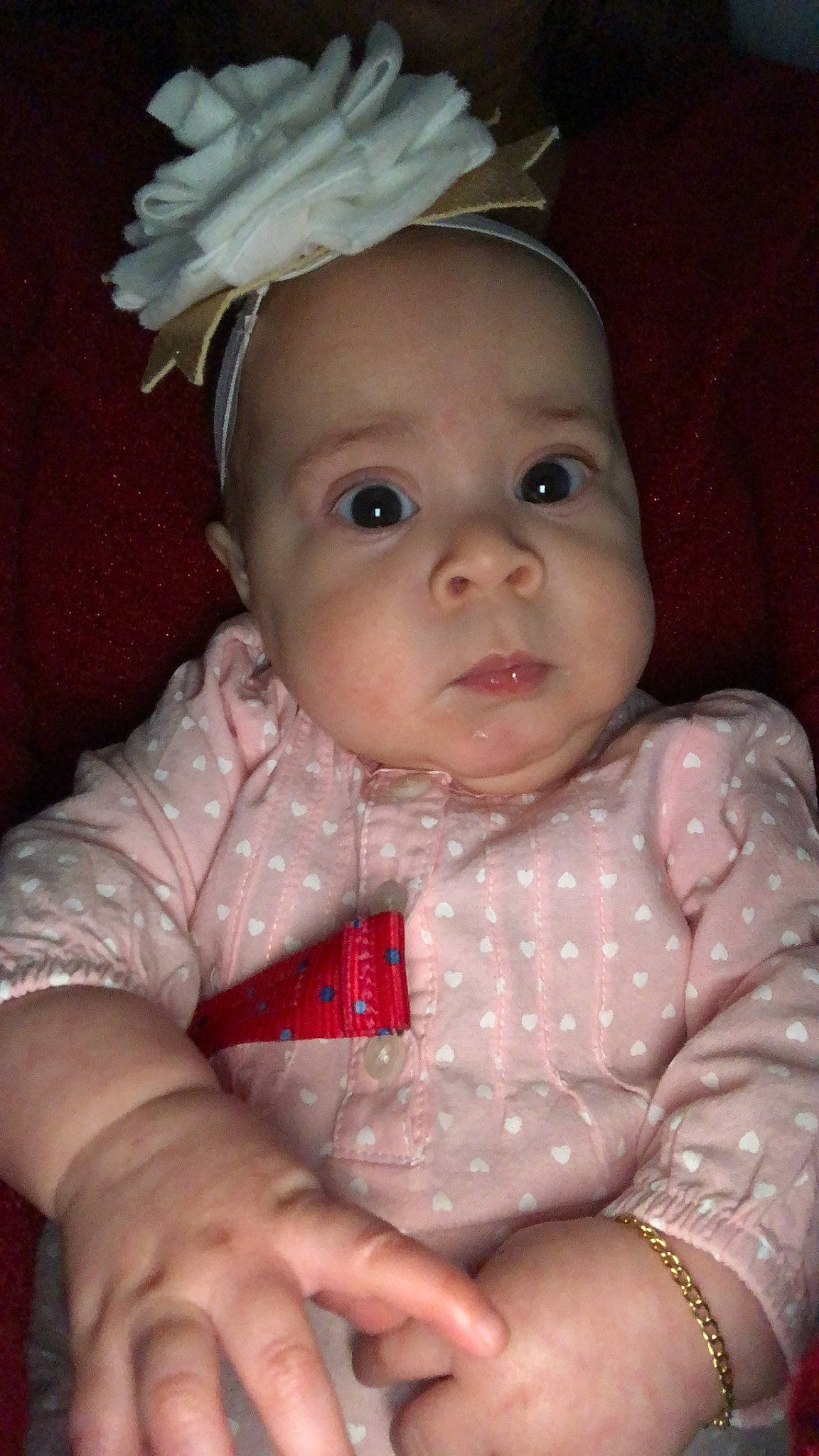 Rebecca joined the competition — help win amazing prizes! baby, cheek, child, eye, face, head, headgear, iris, lip, mouth, nose, person, skin, smile, toddler