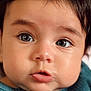 Aaliyah joined the competition — help win amazing prizes! adorable, baby, blue_eyes, child, chubby_cheeks, close_up, cute, drool, expression, face, hair, infant, looking, mouth, nostrils, person, portrait, skin, sweater, young
