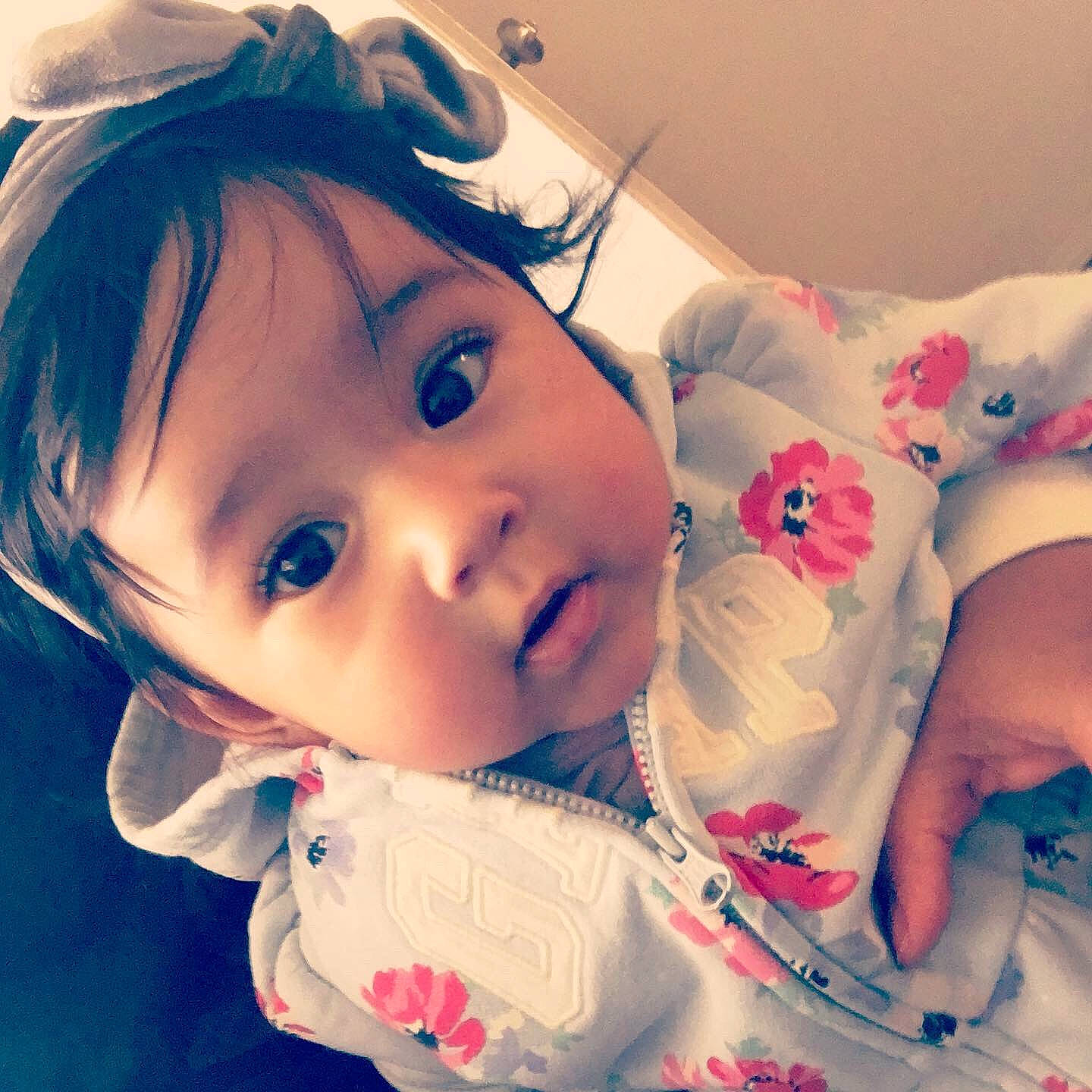 Aleia joined the competition — help win amazing prizes! baby, beauty, cheek, child, cool, ear, eye, face, hand, happy, head, lip, mouth, nose, outerwear, person, pink, selfie, skin, smile