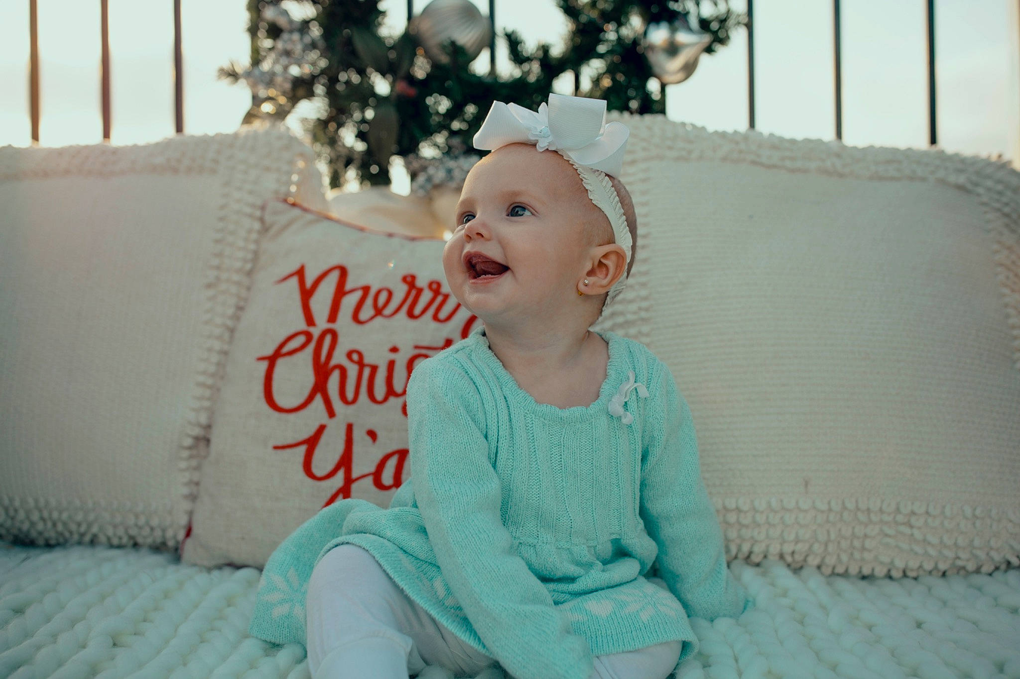 Ashton joined the competition — help win amazing prizes! baby, baby_laughing, baby_products, baby_toddler_clothing, bonnet, child, comfort, costume_accessory, cushion, hair_accessory, headpiece, home_accessories, human, infant_bed, iron, linens, person, pillow, product, sitting