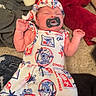baby, newborn, pacifier, sleeping, blanket, bottle, headband, clothing, infant, cute, resting, indoors, soft, toddler, child, person, fabric, comfort, skin, peaceful