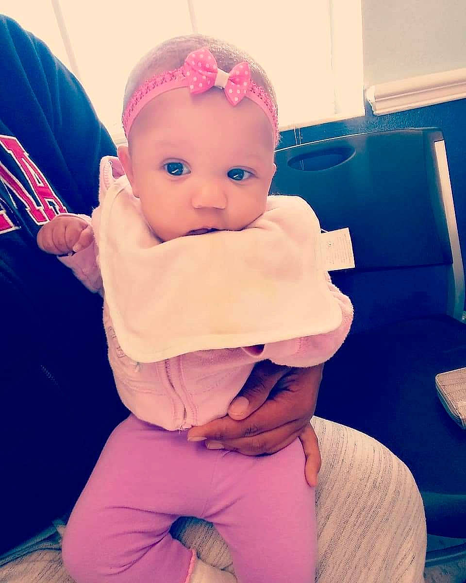 Aren joined the competition — help win amazing prizes! arm, baby, chair, cheek, child, ear, neck, person, pink, play, sitting, skin, toddler