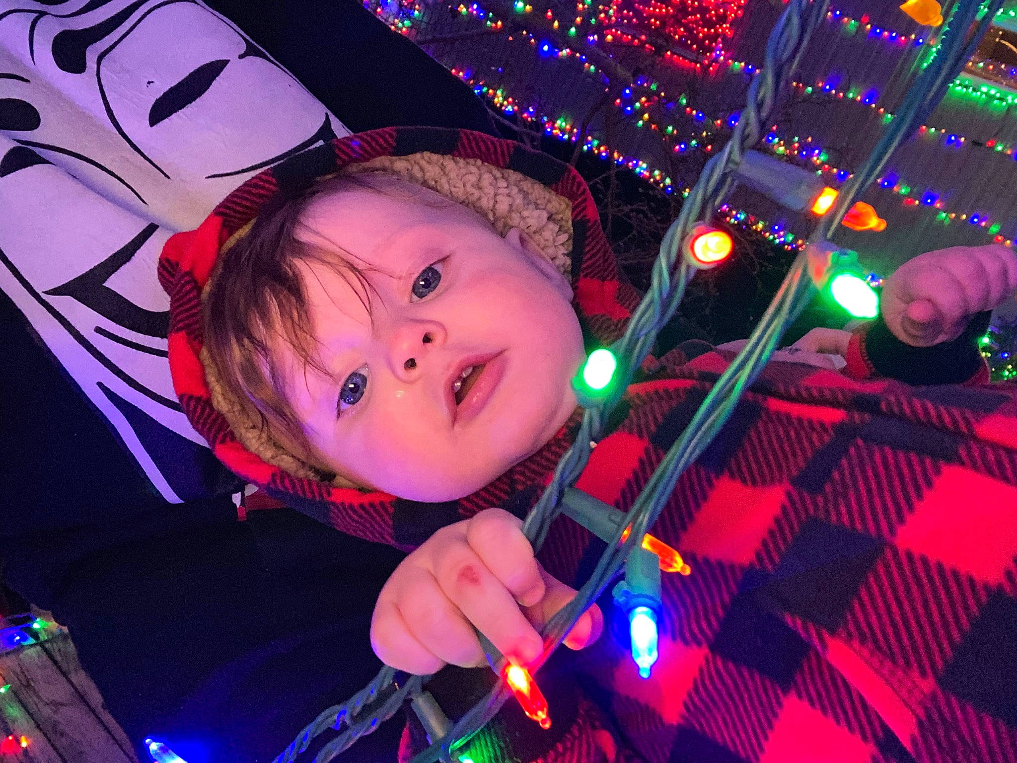 Carson joined the competition — help win amazing prizes! child, christmas_lights, design, electric_blue, entertainment, event, fun, holiday, leisure, light, magenta, music, party, pattern, person, pink, purple, space, toddler, violet