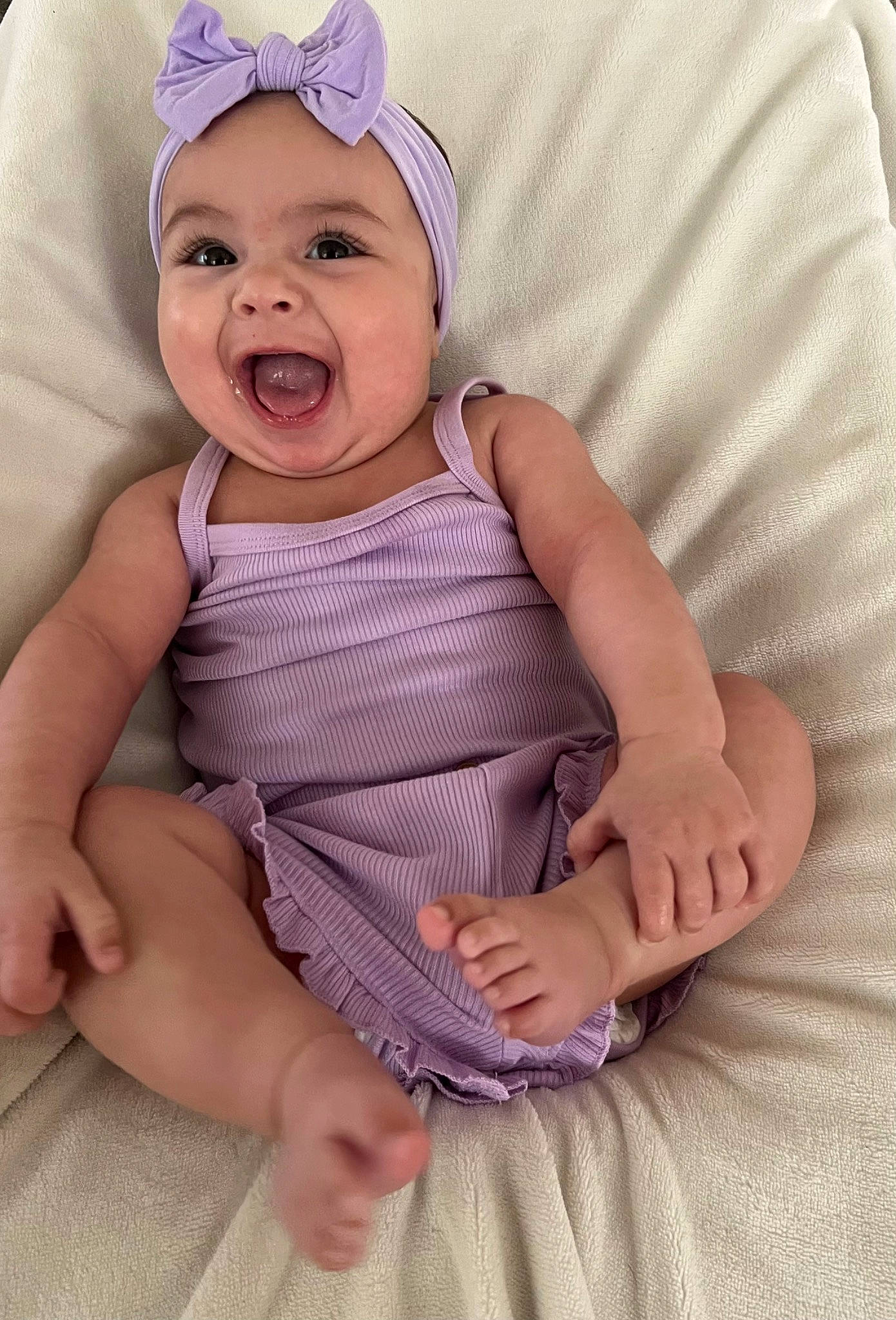 Camilla joined the competition — help win amazing prizes! baby, baby_products, baby_toddler_clothing, cap, child, comfort, eye, face, fashion_accessory, finger, foot, happy, headwear, pattern, person, pink, skin, sleeve, smile, thigh