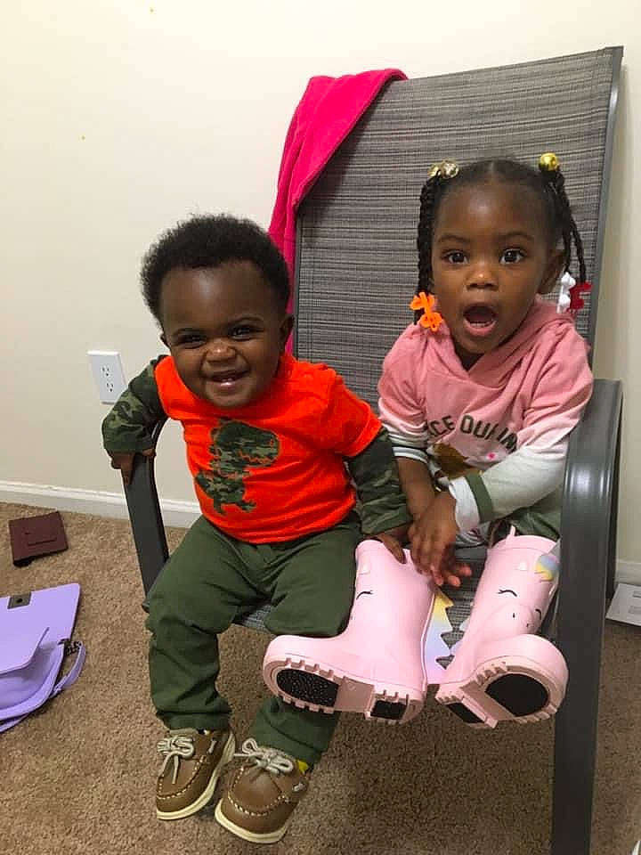 Daveon joined the competition — help win amazing prizes! baby, baby_toddler_clothing, child, cool, face, head, joy, mouth, outdoor_shoe, person, pink, play, shoe, sneakers, sock, surprise, sweatpant, toddler, toy, walking_shoe