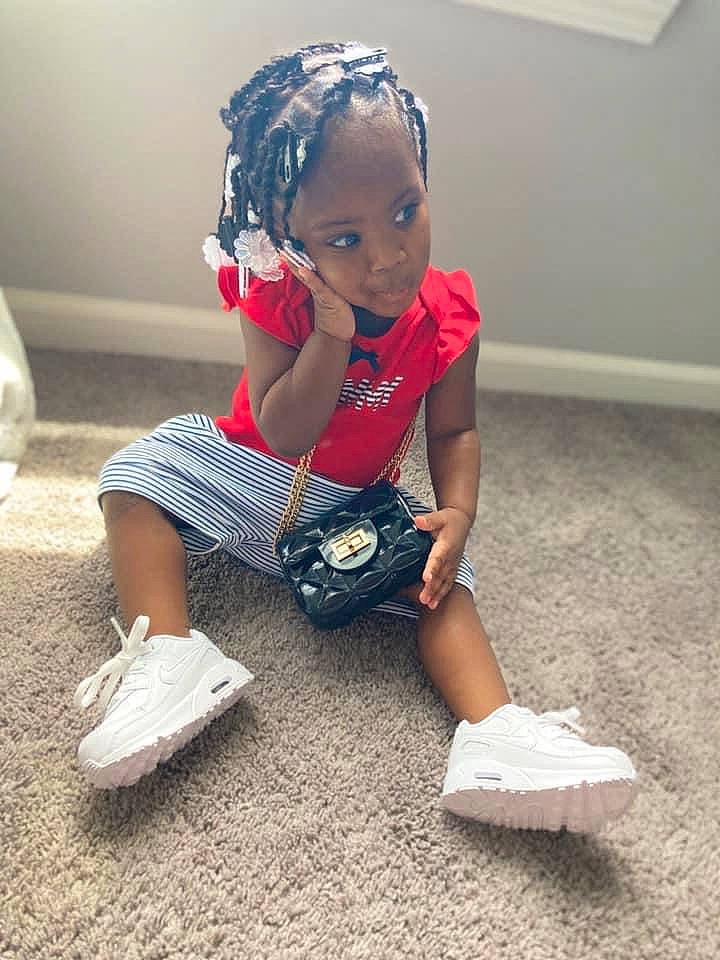 Pryncess Laiyah joined the competition — help win amazing prizes! ankle, baby, baby_toddler_clothing, floor, flooring, foot, hair_accessory, headband, headpiece, person, sandal, sock, toddler, toy, walking_shoe