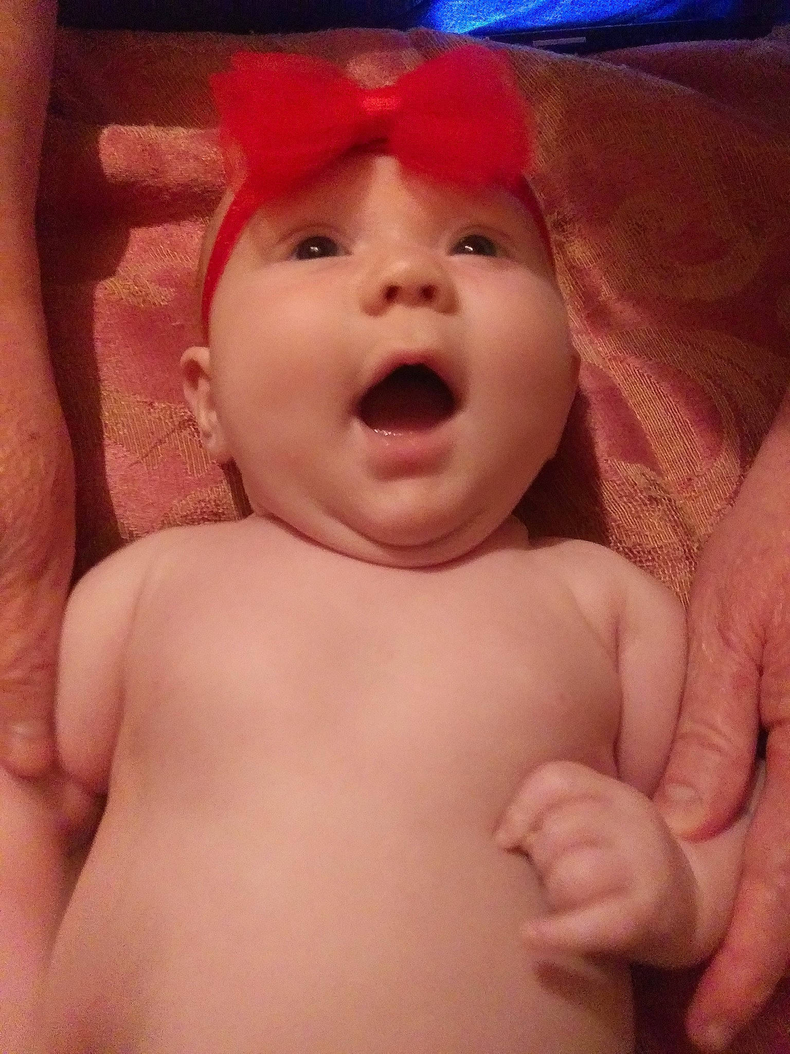 Brittany joined the competition — help win amazing prizes! baby, cheek, chest, child, face, finger, flesh, hand, lip, mouth, muscle, neck, nose, person, skin, thumb, toddler