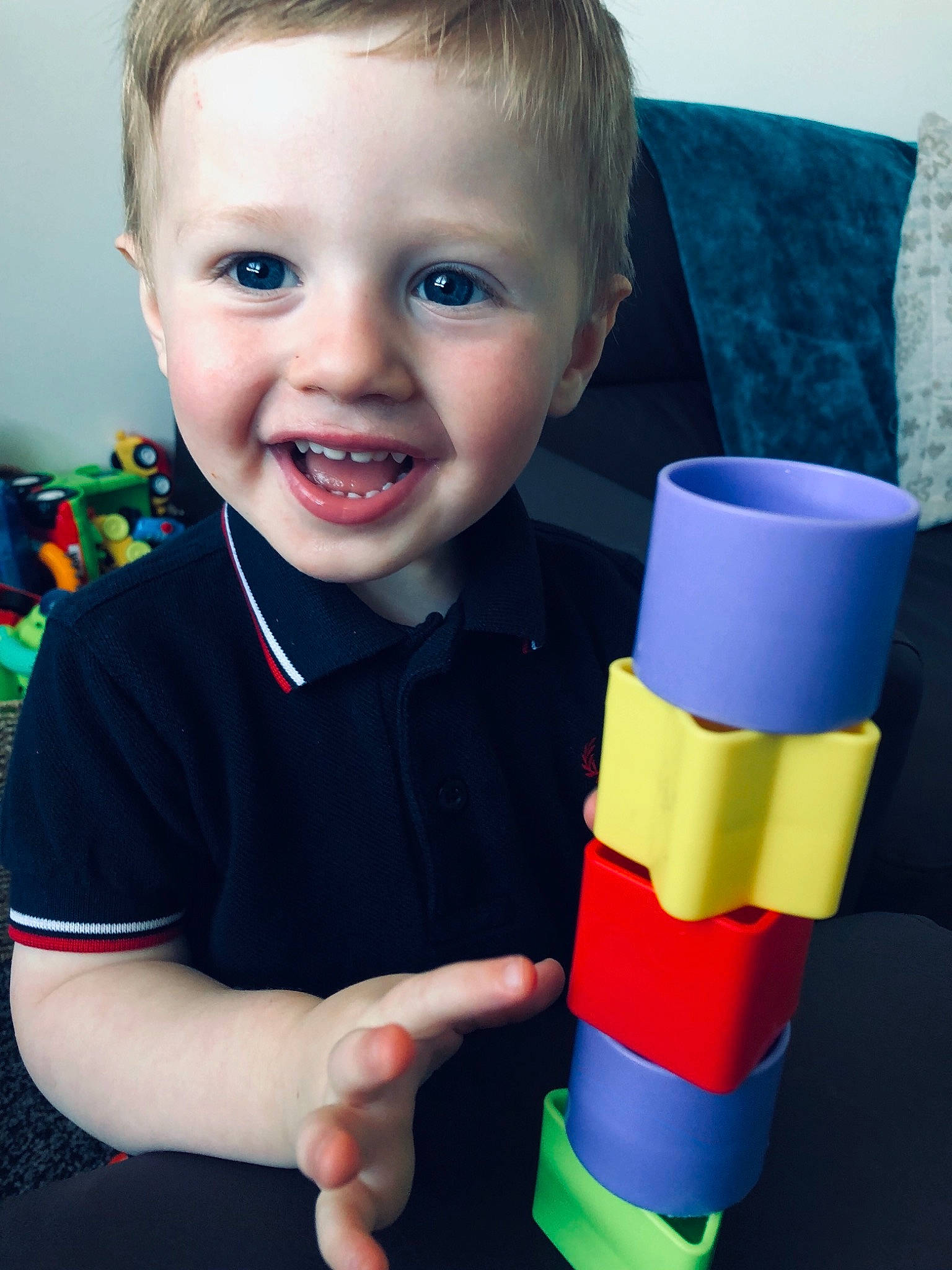 Teddie joined the competition — help win amazing prizes! baby_toys, child, joy, person, play, smile, toddler, toy