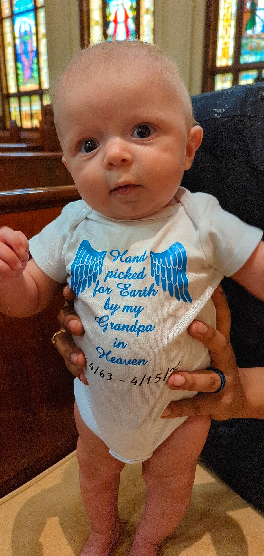 Kevin is registered to the contest to win money with this photo: baby, baby_toddler_clothing, cheek, child, eye, finger, gesture, hand, handwriting, happy, human, joint, nail, person, product, skin, sleeve, standing, thumb, toddler