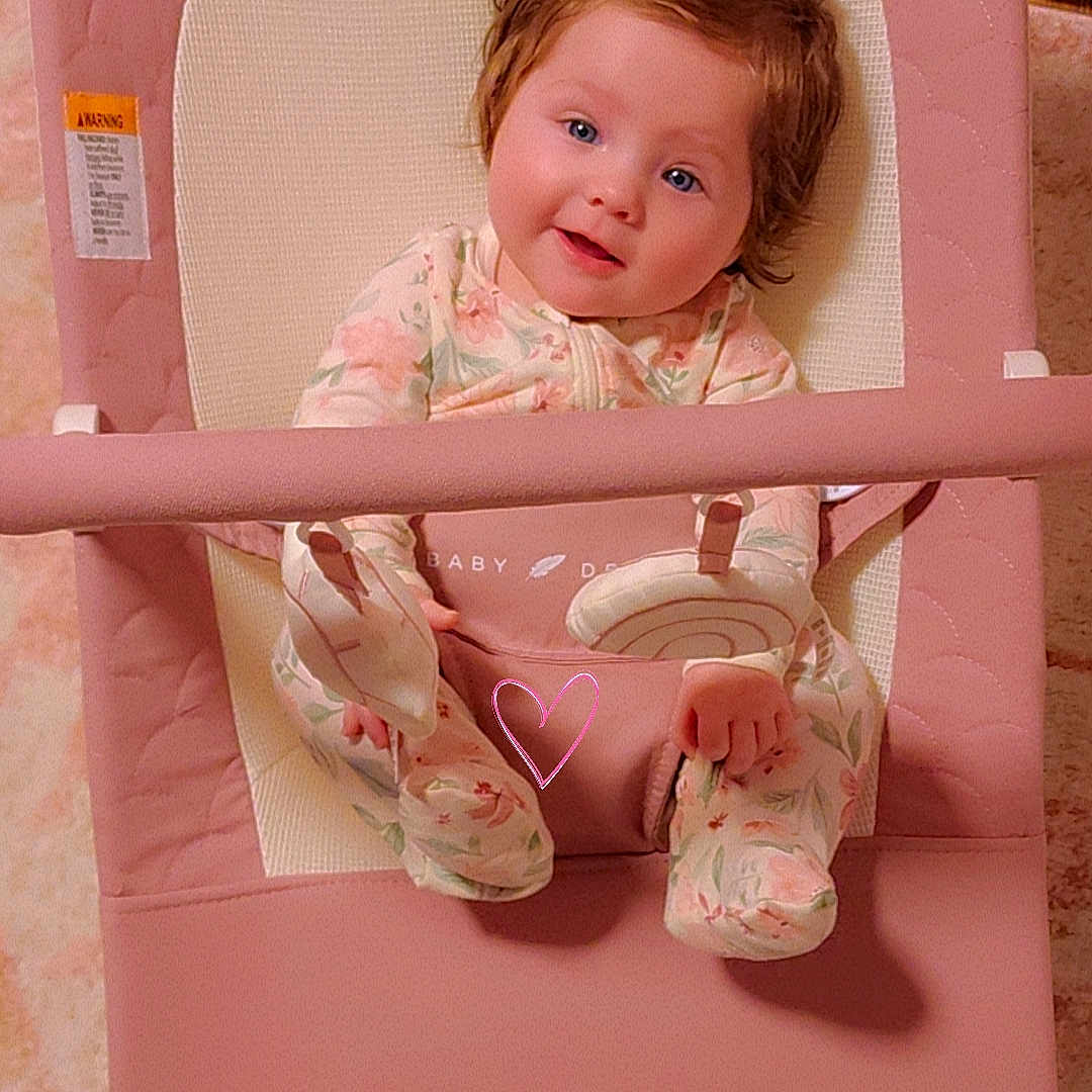 Ellie joined the competition — help win amazing prizes! armchair, baby, bed, bodypart, chair, clothing, cradle, crib, cushion, dress, face, finger, furniture, hand, head, homedecor, infantbed, person, photography, portrait