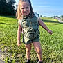 Isley is registered to the contest to win money with this photo: child, clothing, dress, face, female, footwear, girl, grass, head, outdoors, pants, person, photography, plant, portrait, shoe, shorts, sitting, standing, walking